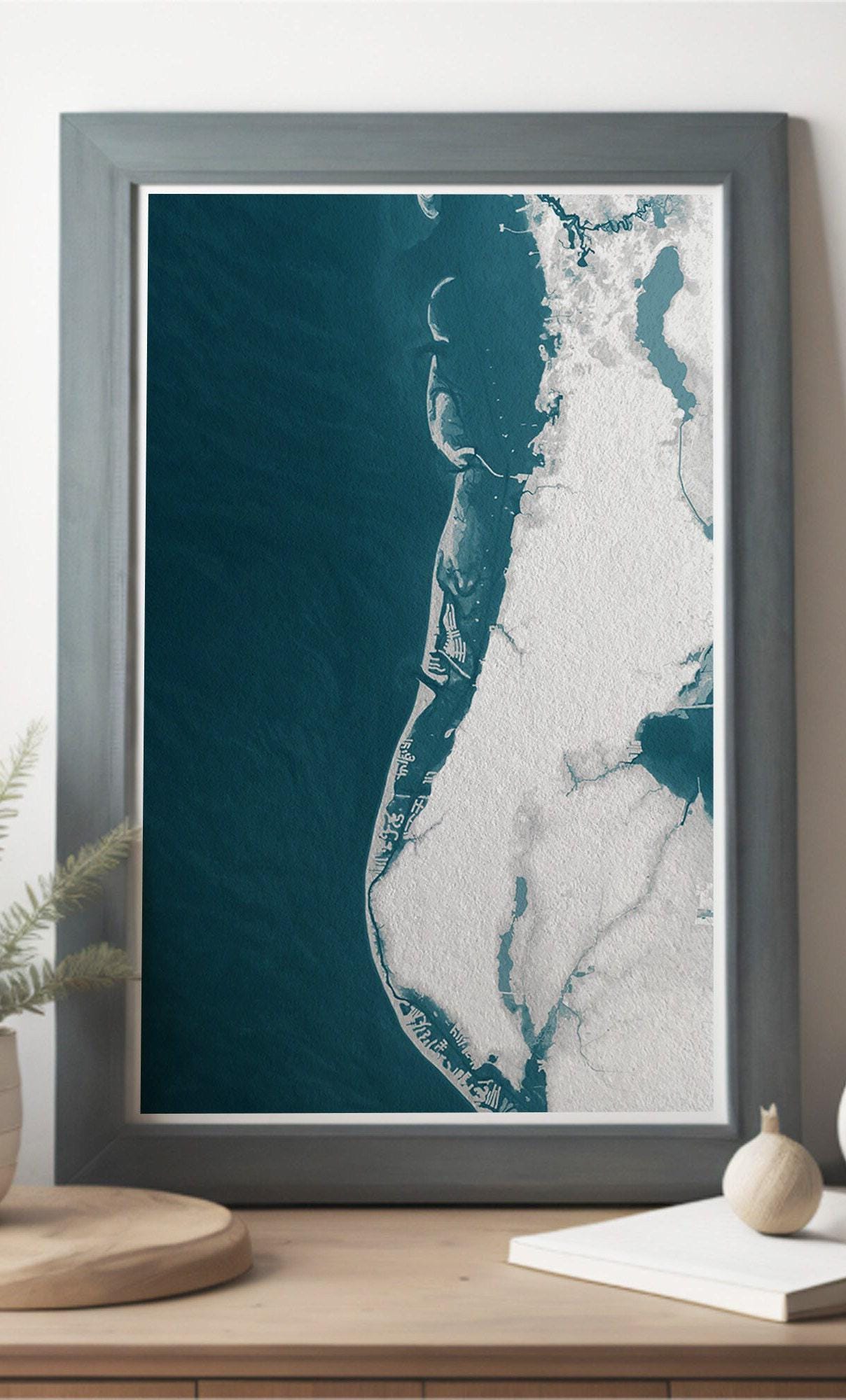 Teacher Retirement Gift Clearwater Beach Florida Coastal Map Art Print Appreciation End of School Year Educator Nautical Wall Decor