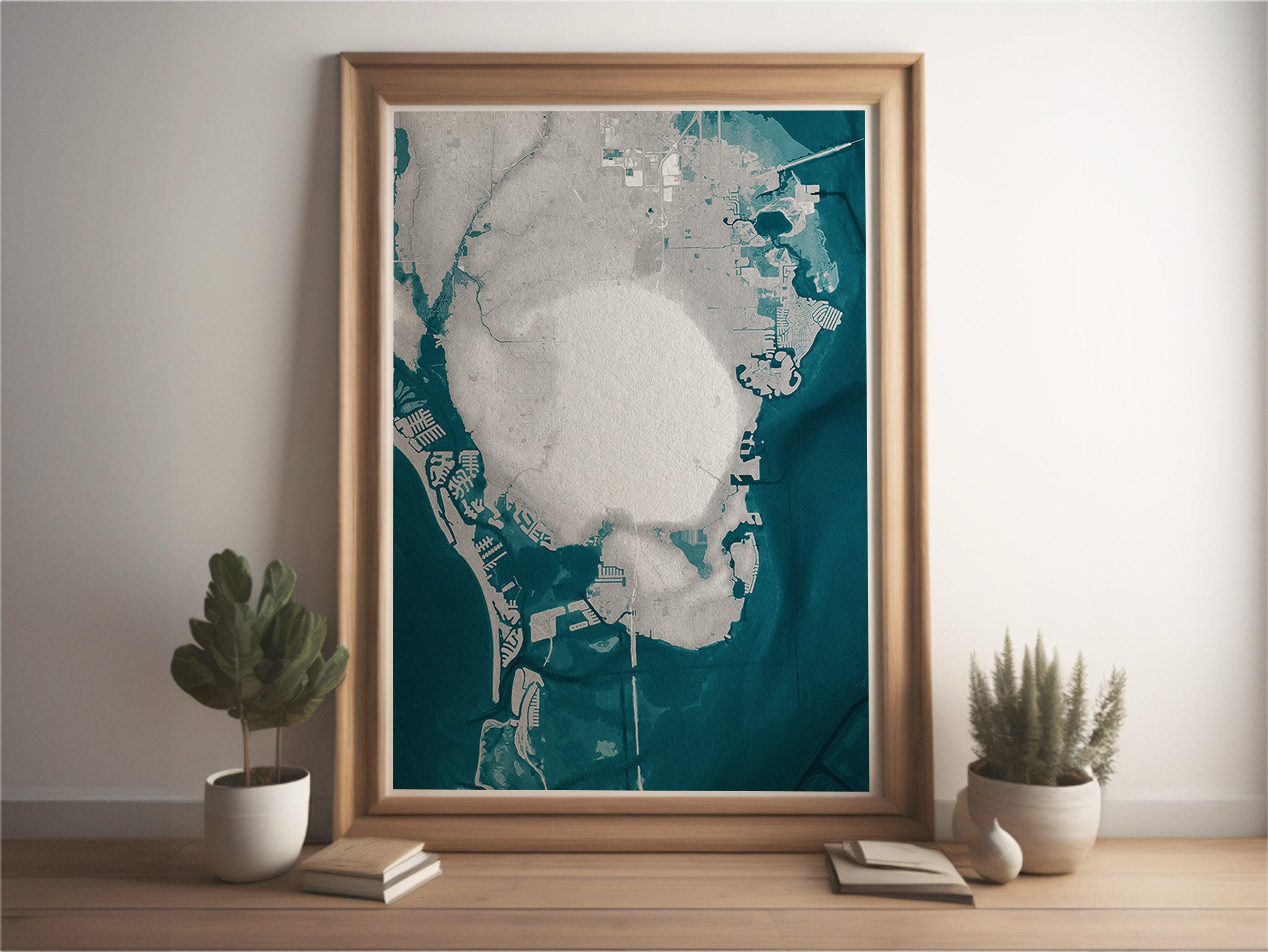 Teacher Retirement Gift St Petersburg Florida Coastal Map Art Print Appreciation End of School Year Educator Farewell Wall Decor