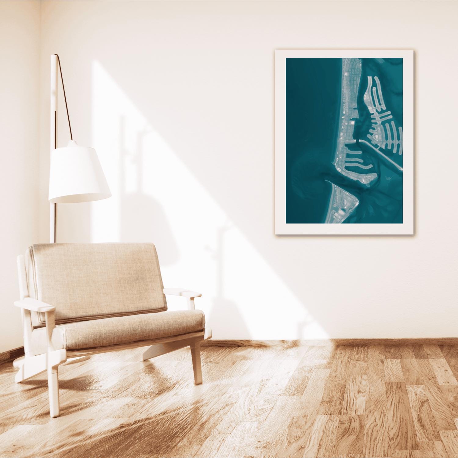 Clearwater Beach Florida Ocean Depth Map Coastal Wall Art Nautical Chart Print Housewarming Gift Beach House Anniversary Modern Decor
