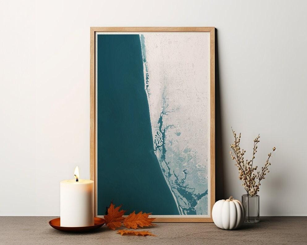 Teacher Retirement Gift Naples Florida Coastal Map Print Teacher Appreciation End of School Year Gift