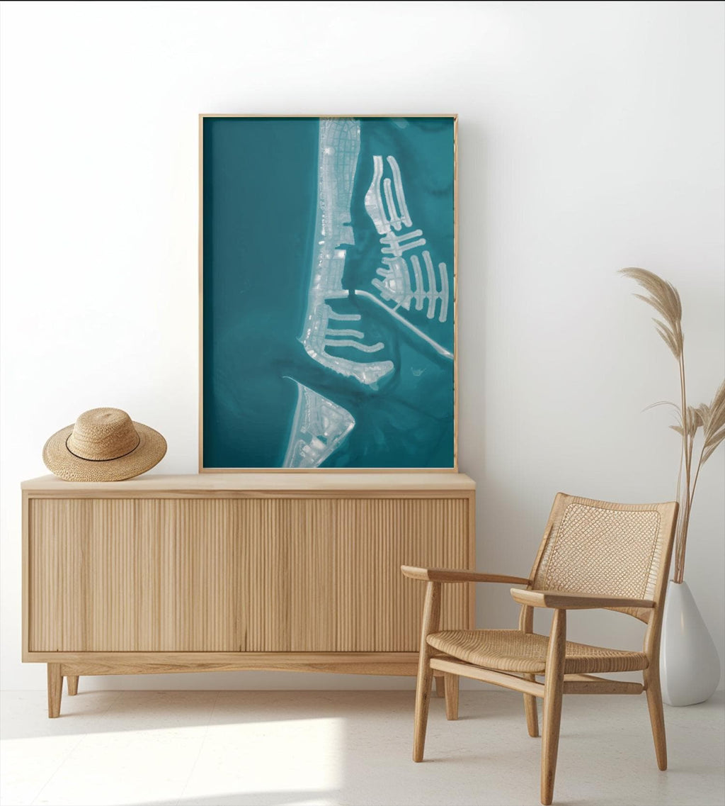 Clearwater Beach Florida Ocean Depth Map Coastal Wall Art Nautical Chart Print Housewarming Gift Beach House Anniversary Modern Decor