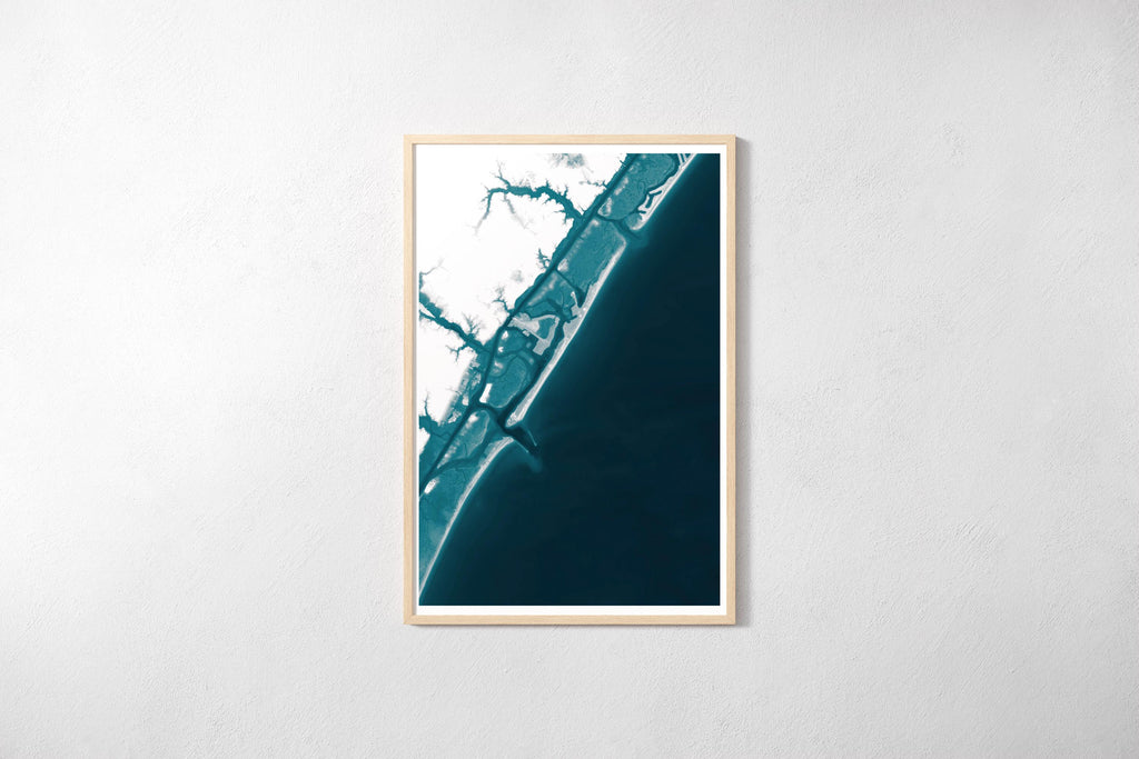 Wrightsville Beach North Carolina Wilmington Vintage Seaside Coastal Costal Decor Retro Shore Token Ocean Charm Print Style Gift