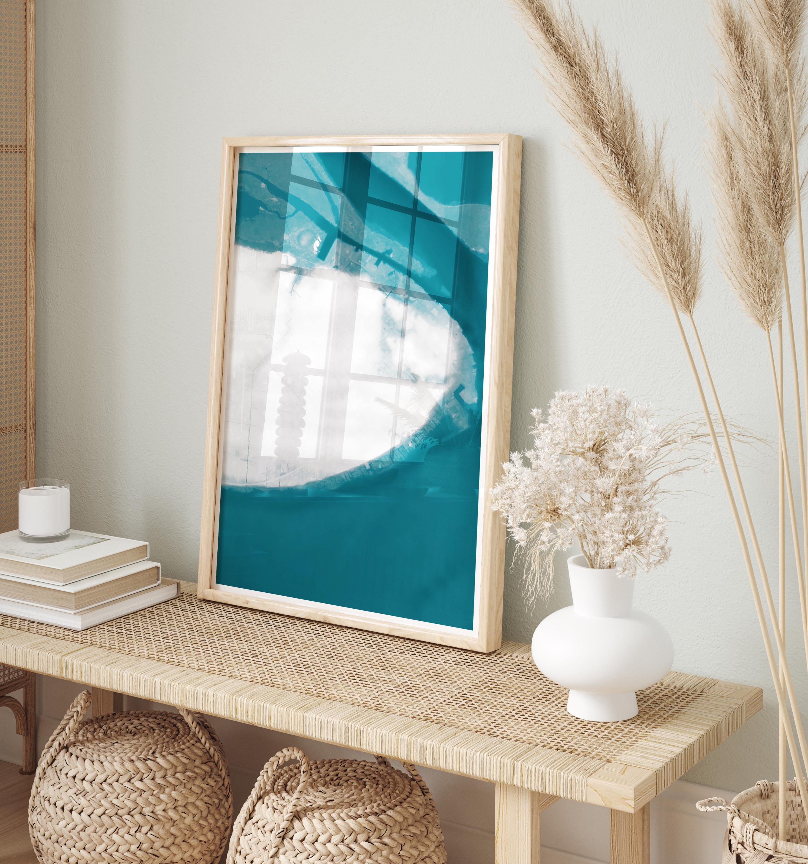 Apalachicola Florida Panhandle Coastal Map Art Print Gulf of Mexico Beach House Wall Decor Nautical Chart Bathymetric Gift Poster