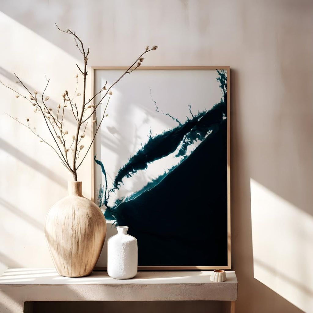 Long Island New York Housewarming Anniversary Waterfront Nautical Coastal Framed Print Depth Beach Decor Ocean House Wall Home