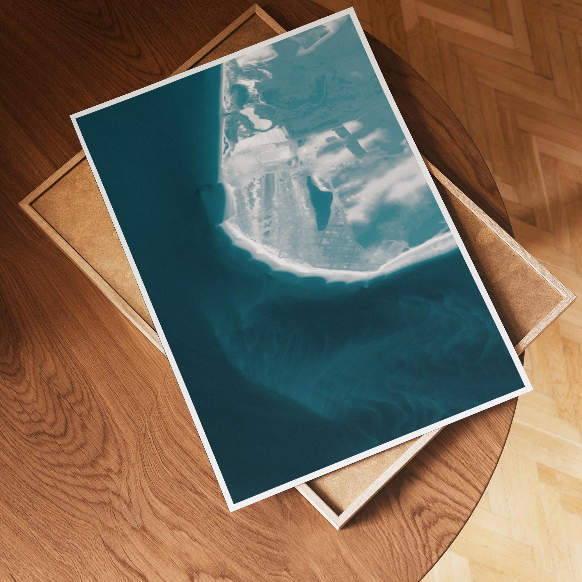 Cape May New Jersey Collection Shoreline Nautical Atlantic Delaware Seaside Artwork Coastal House Decor Ocean Print Beach Coast