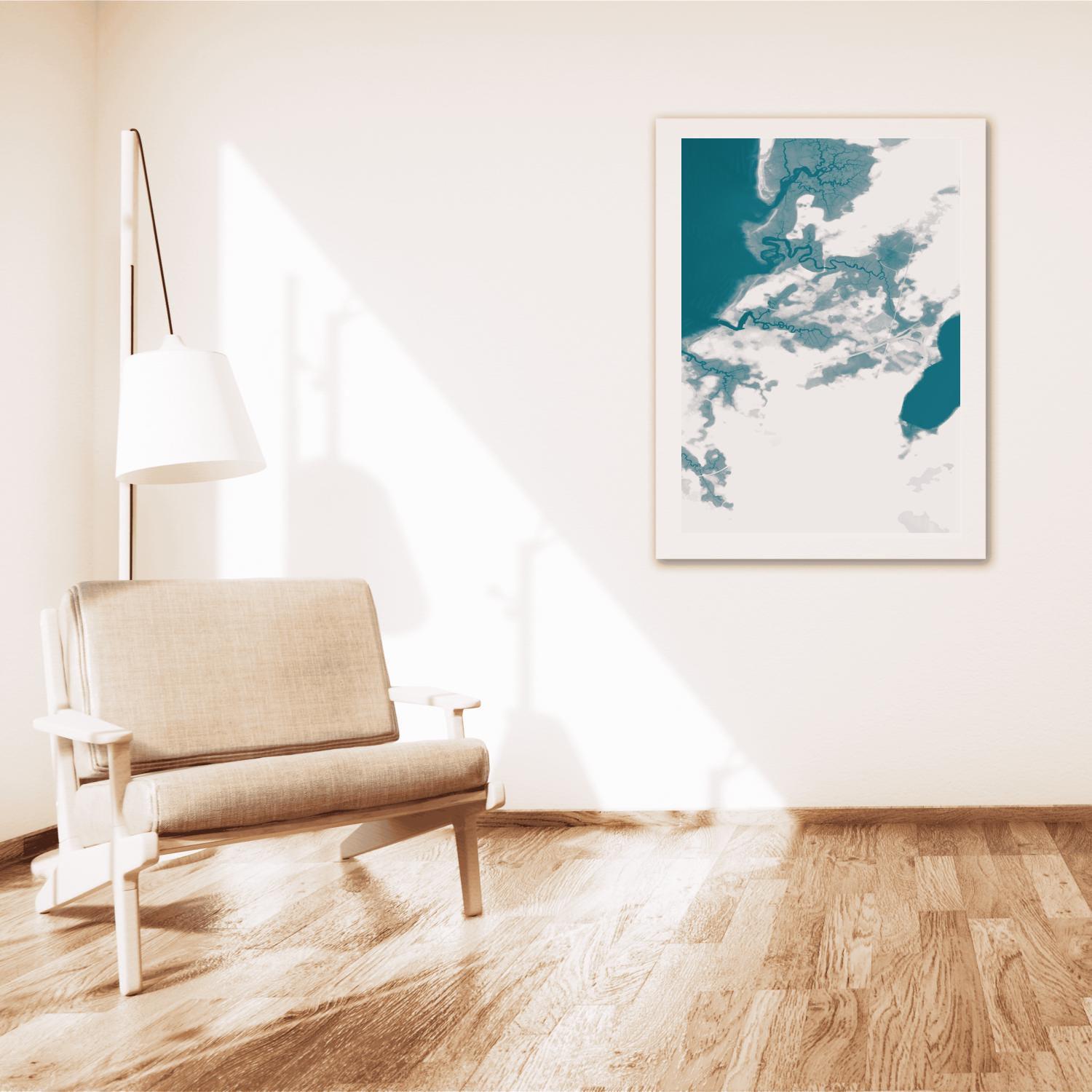 Cape Cod Massachusetts Ocean Depth Chart Bathymetric Coastal Wall Art Nautical Map Print Housewarming Gift Anniversary Beach House Decor