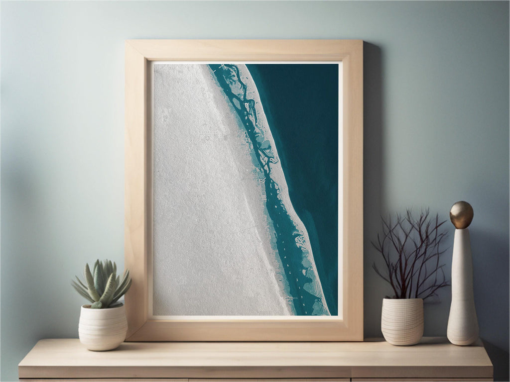 Teacher Retirement Gift Vero Beach Florida Coastal Map Print Teacher Appreciation End of School Year Gift