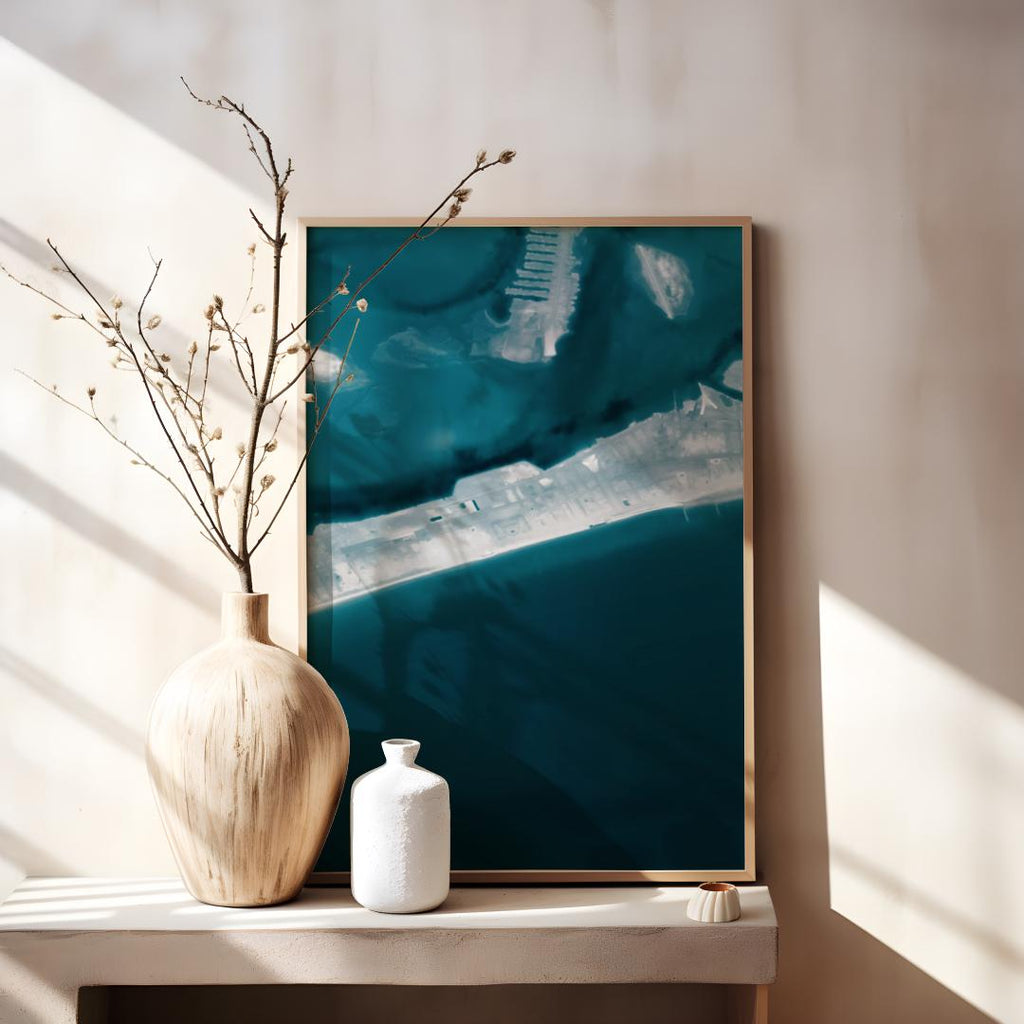 Rockaway Beach Queens New York Ocean Depth Map Beach Wall Art Nautical Print Coastal Decor Housewarming Anniversary Gift | 5x7
