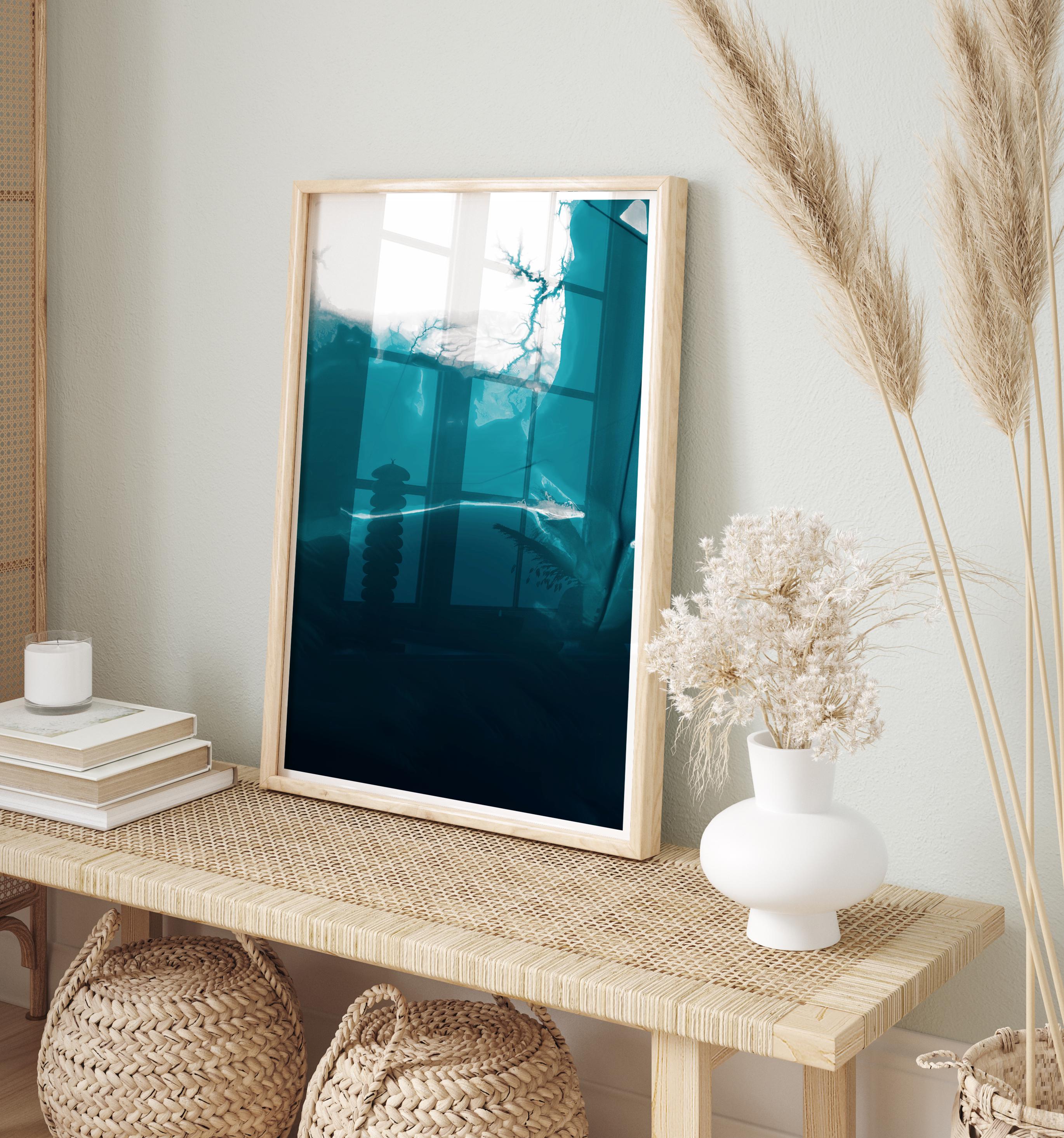 Dauphin Island Alabama Coastal Map Art Print Gulf Coast Nautical Wall Decor Beach House Gift Fort Gaines Mobile Bay Barrier Shore Travel