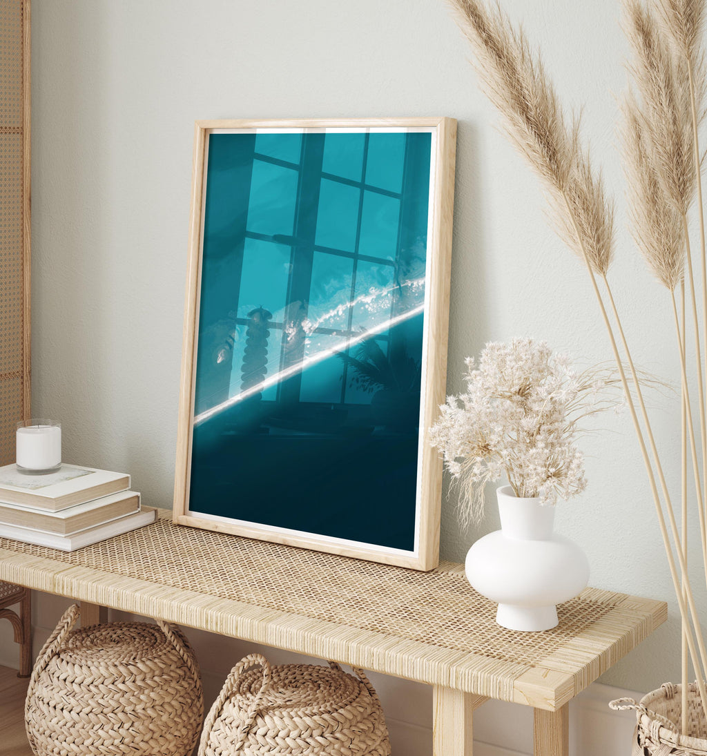 Ocracoke Island North Carolina Outer Banks Coastal Wall Art Nautical Chart Map Print Ocean Depth Lover Beach House Gift Home Decor