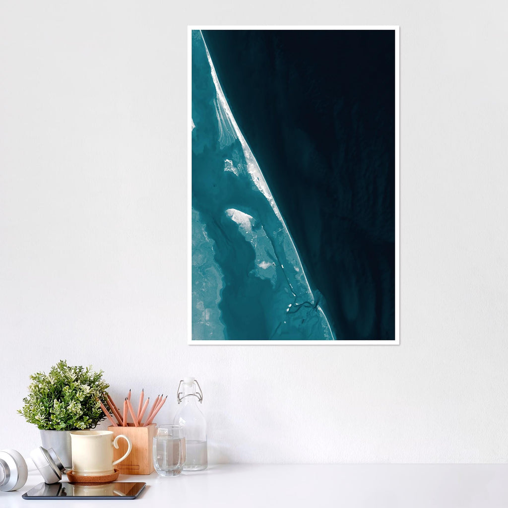 Nags Head North Carolina Nautical Keepsake Seaside Coastal Decor Ocean Print Retro Outer Style Shore Beach Banks Charm Gift Wall