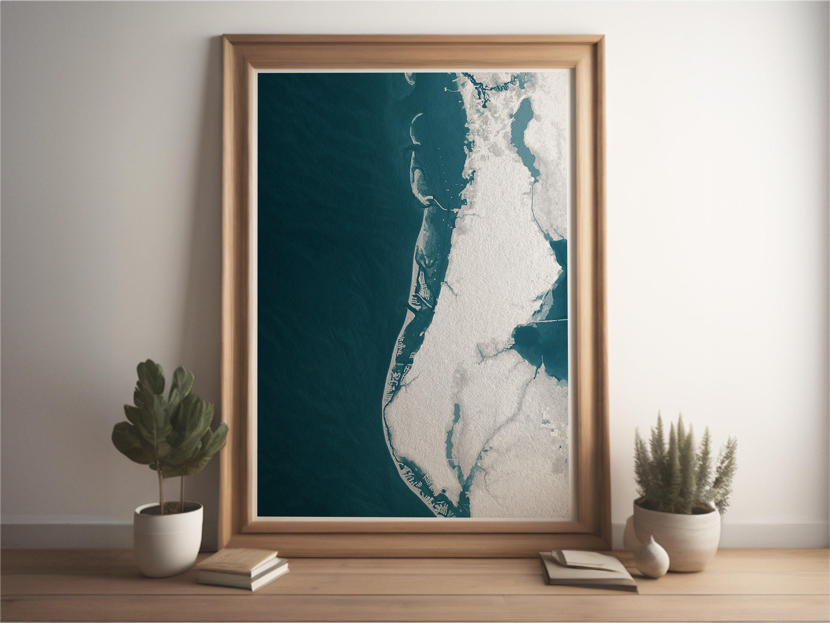 Teacher Retirement Gift Clearwater Beach Florida Coastal Map Art Print Appreciation End of School Year Educator Nautical Wall Decor