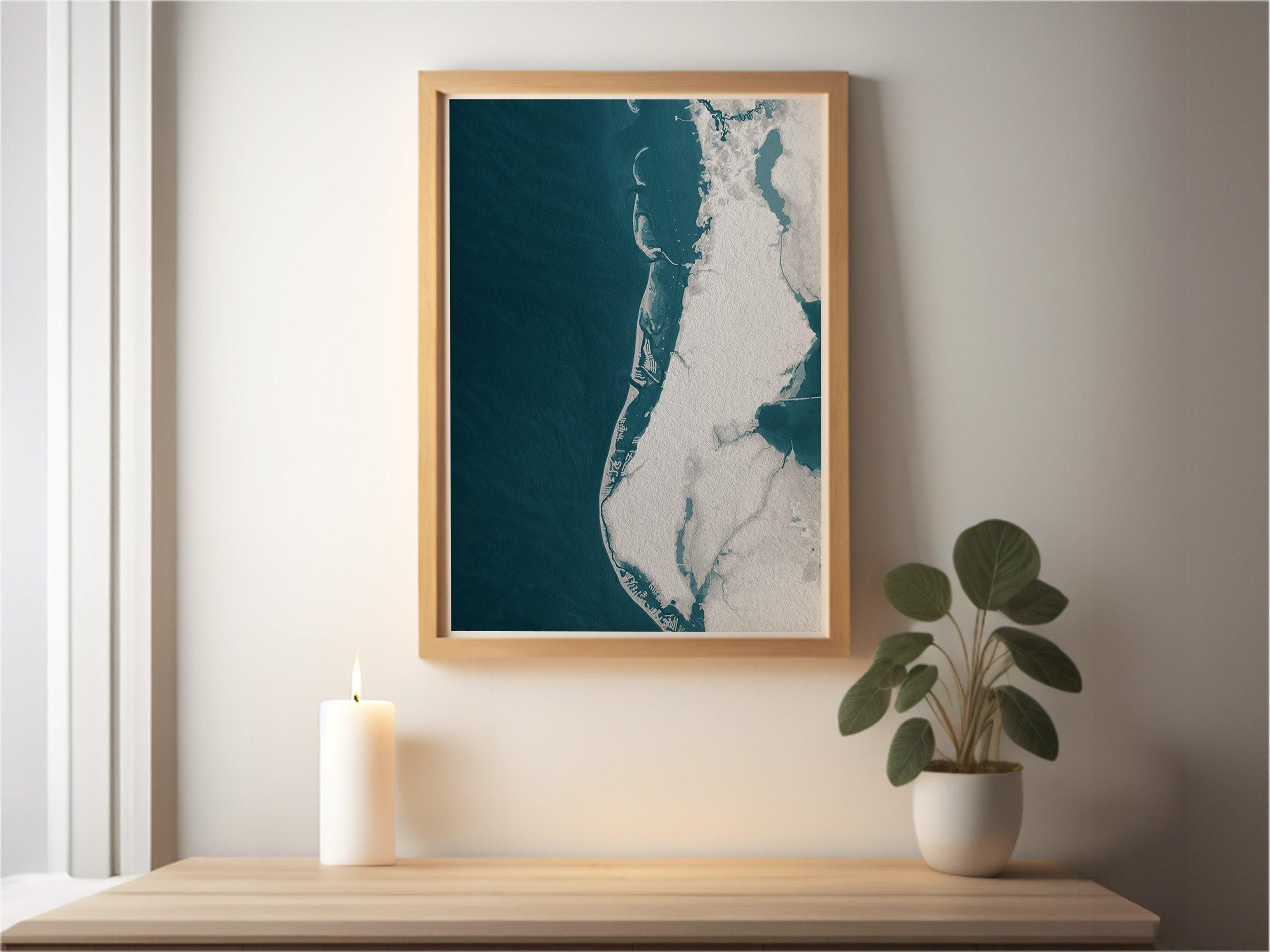 Teacher Retirement Gift Clearwater Beach Florida Coastal Map Art Print Appreciation End of School Year Educator Nautical Wall Decor