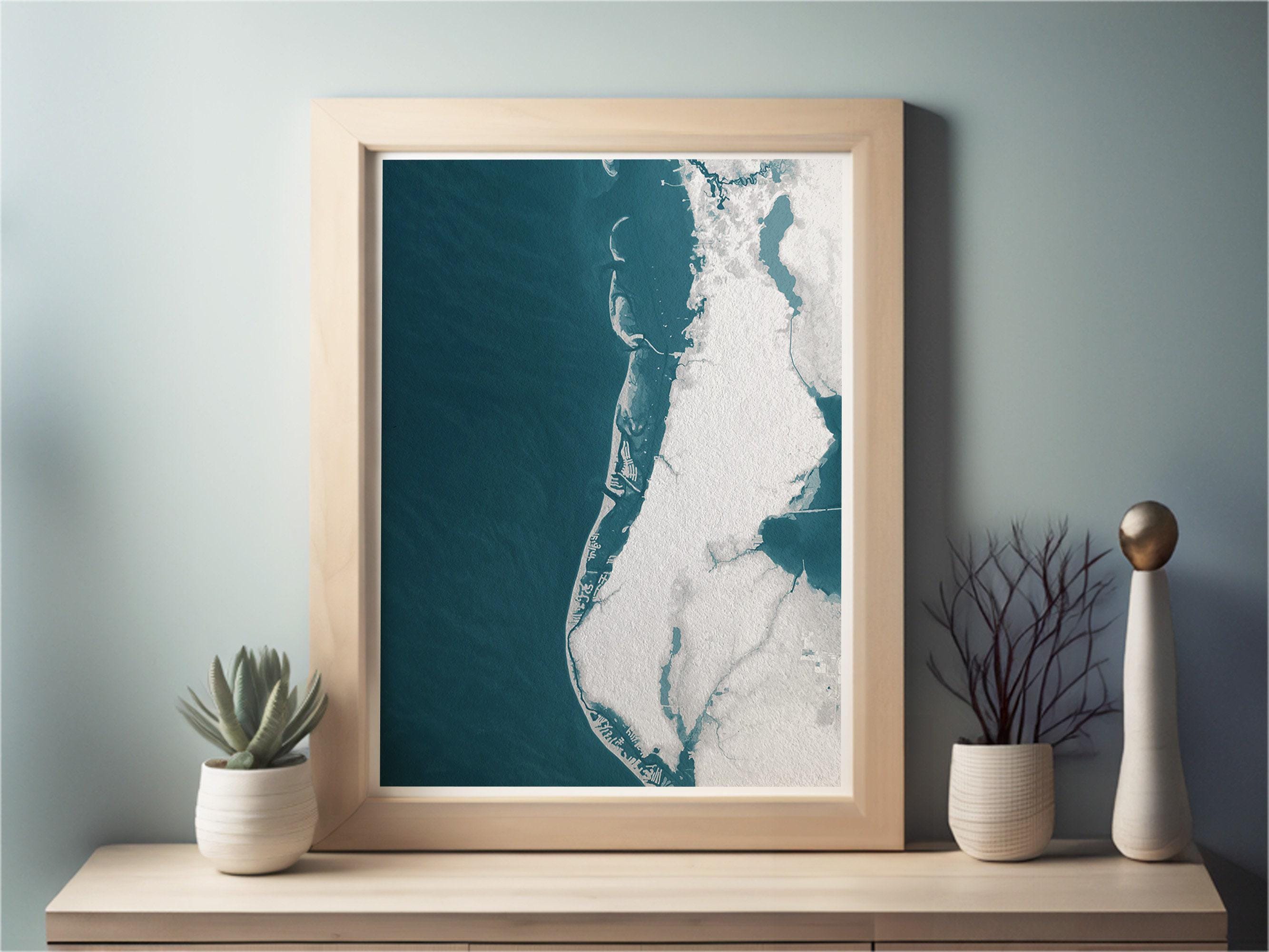 Teacher Retirement Gift Clearwater Beach Florida Coastal Map Art Print Appreciation End of School Year Educator Nautical Wall Decor