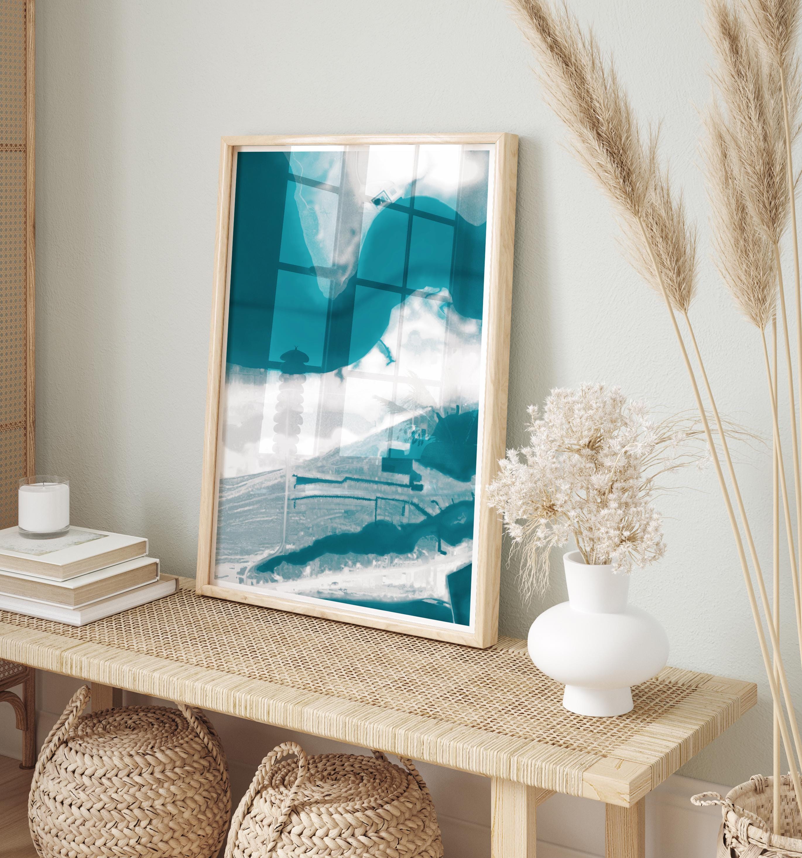 Orange Beach Alabama Coastal Map Art Print Housewarming Gift Anniversary Present Nautical Wall Decor Beach House Ocean Depth Chart