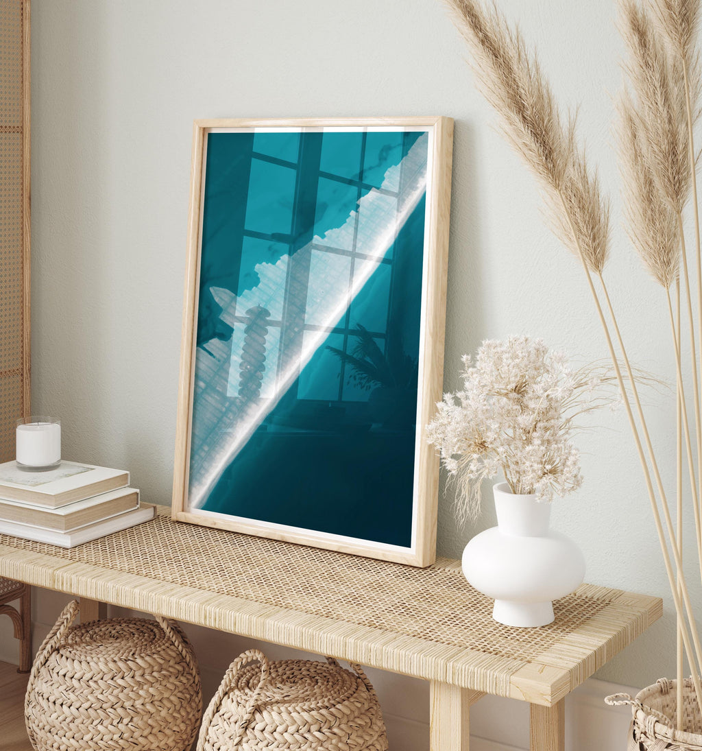 Surf City New Jersey Shore Nautical Chart Wall Art Print Housewarming Gift Anniversary Present Coastal Beach House Ocean Depth Map Decor