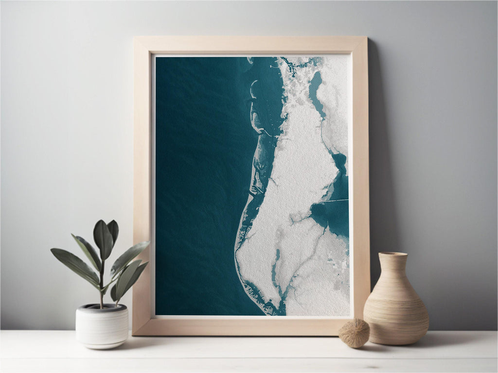Teacher Retirement Gift Clearwater Beach Florida Coastal Map Art Print Appreciation End of School Year Educator Nautical Wall Decor