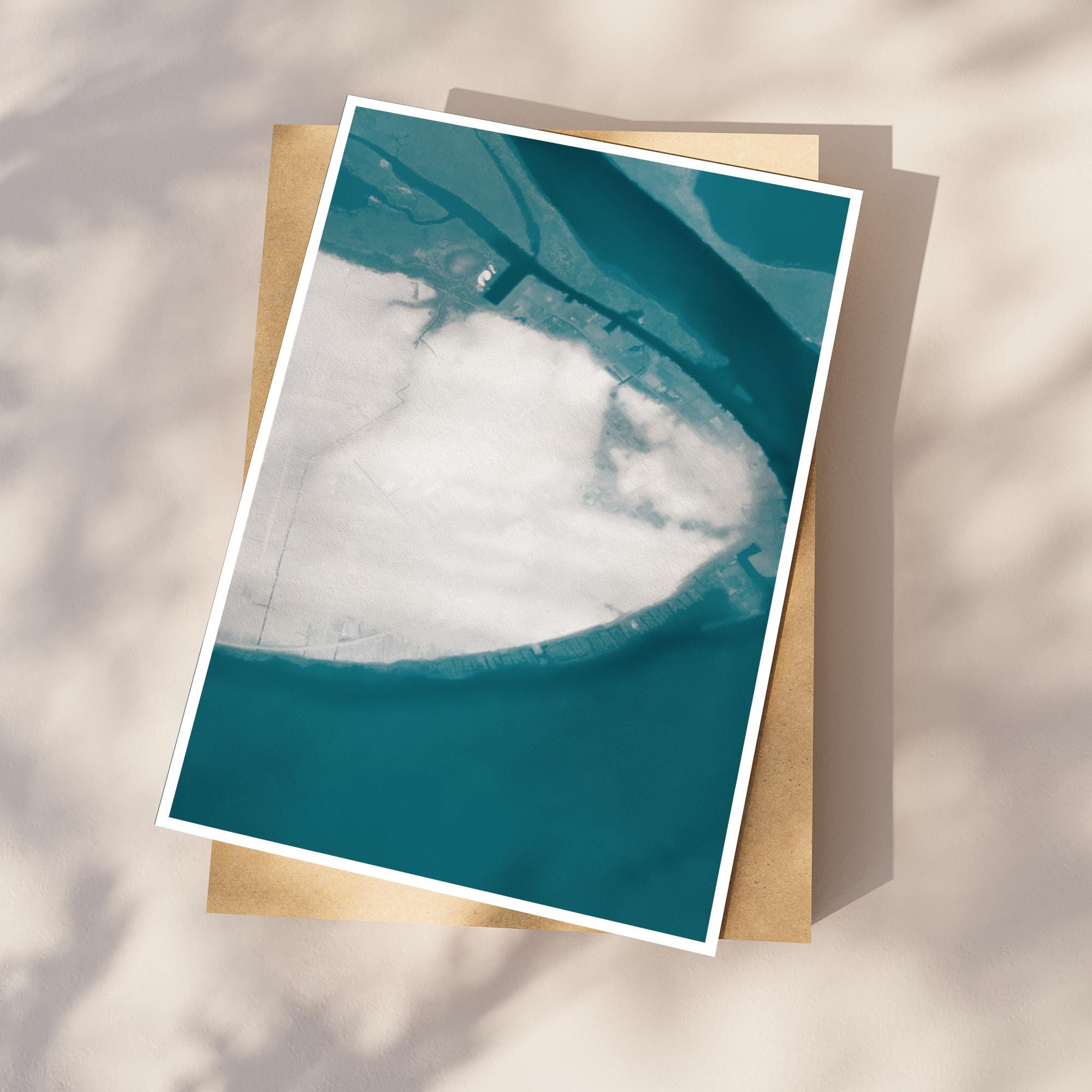 Apalachicola Florida Panhandle Coastal Map Art Print Gulf of Mexico Beach House Wall Decor Nautical Chart Bathymetric Gift Poster