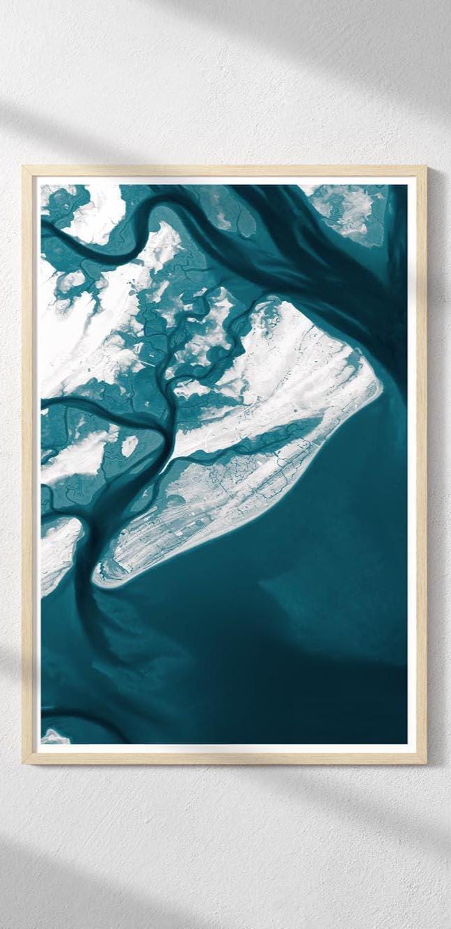 Hilton Head South Carolina Coastal Map Art Print Teacher Retirement Gift Appreciation End of School Year Framed Beach Wall Decor