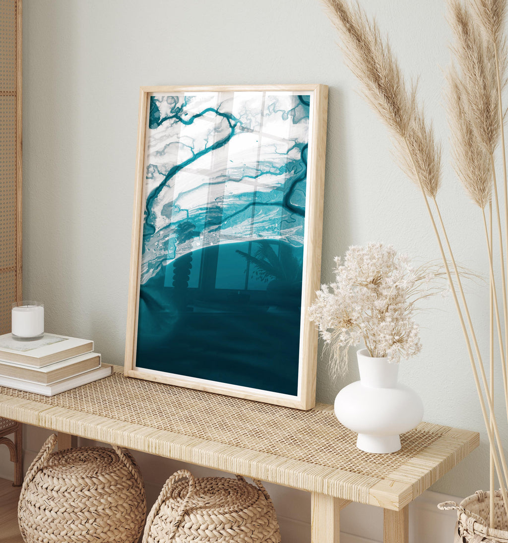 Kiawah Island South Carolina Ocean Course Golf Coastal Map Art Print Beach House Wall Decor Golfer Gift Nautical Chart Framed Poster