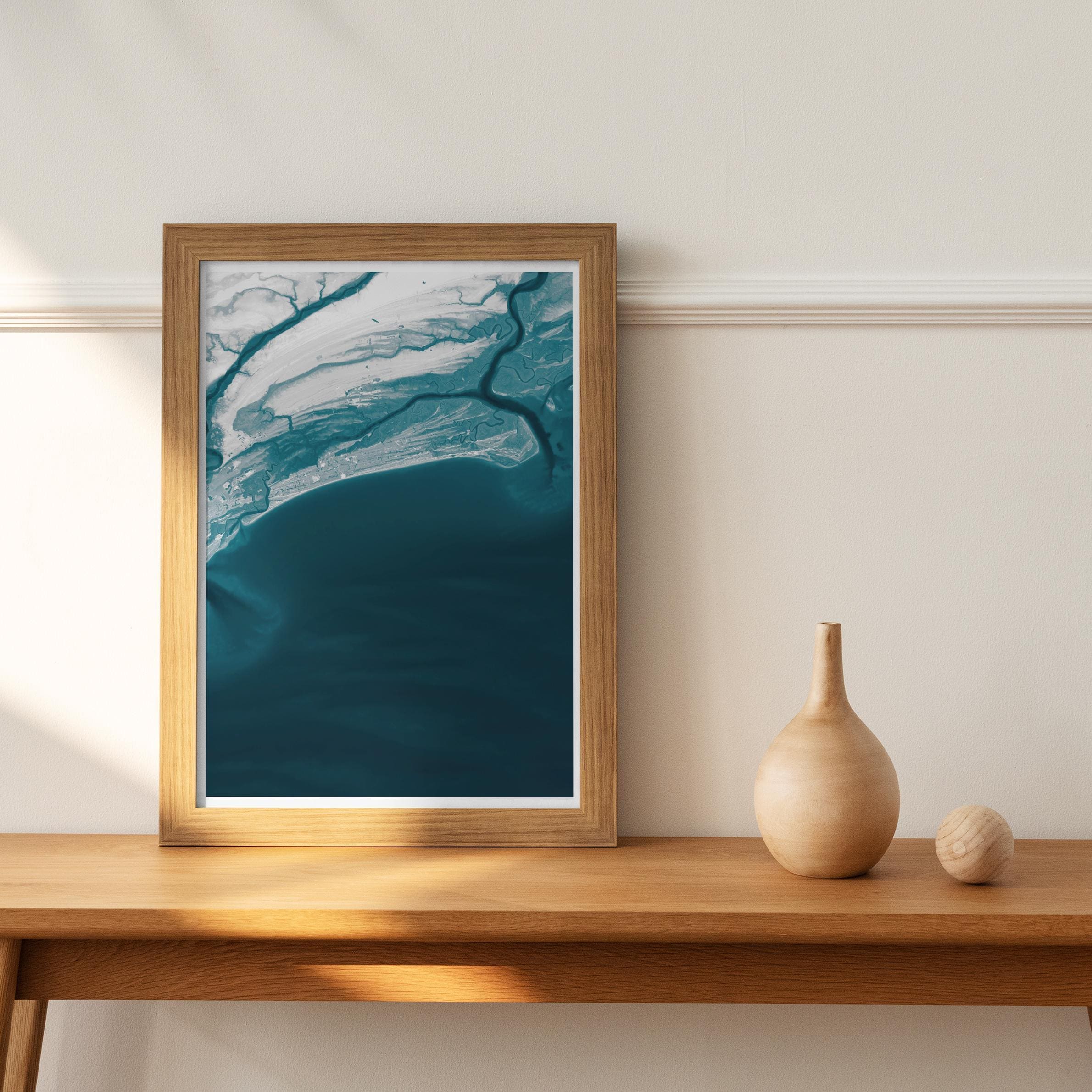 Kiawah Island South Carolina Bathymetric Coastal Map Art Print Charleston Beach House Wall Decor Nautical Housewarming Anniversary Gift