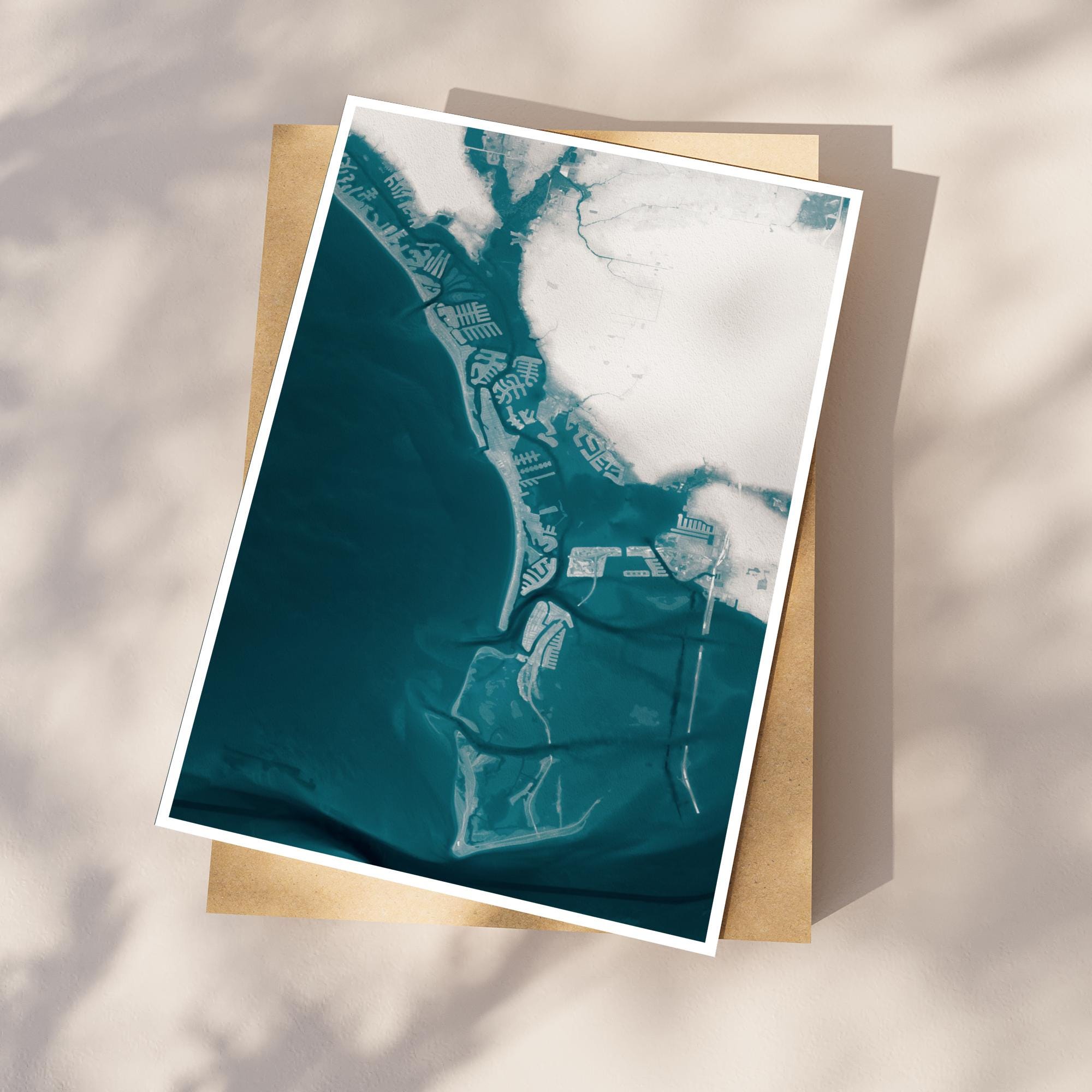 St Pete Beach Florida Coastal Map Art Print Housewarming Gift Anniversary Present Nautical Wall Decor Beach House Bathymetric Chart