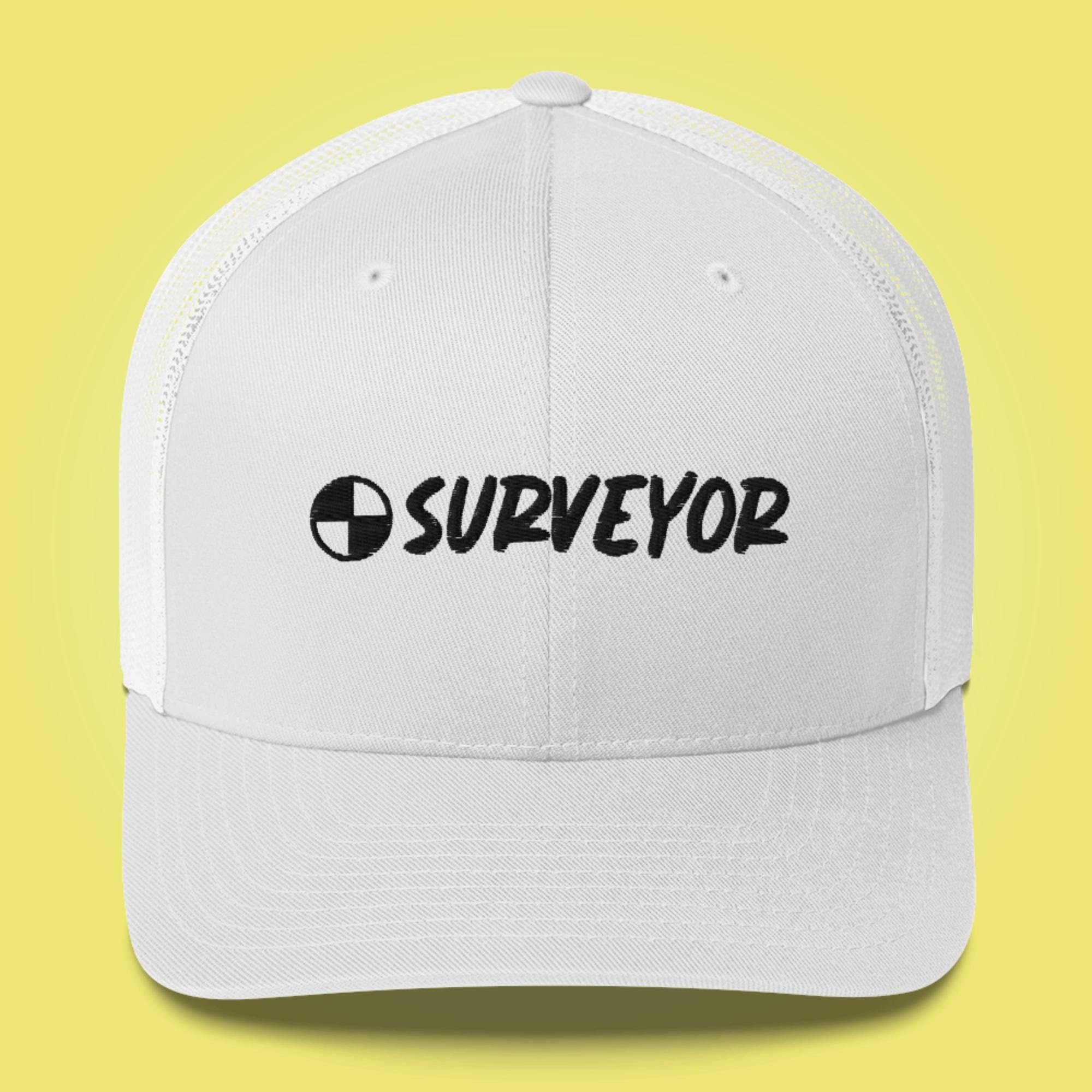 Land Surveyor Hat Gift Outdoor Gear For Surveyor Cap Field Crew Benchmark White Hat Outdoor Field Work Trucker Hat