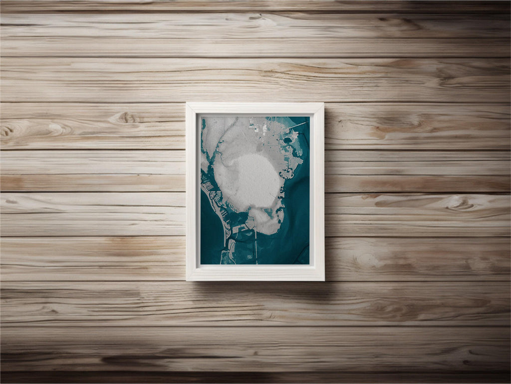 Teacher Retirement Gift St Petersburg Florida Coastal Map Art Print Appreciation End of School Year Educator Farewell Wall Decor