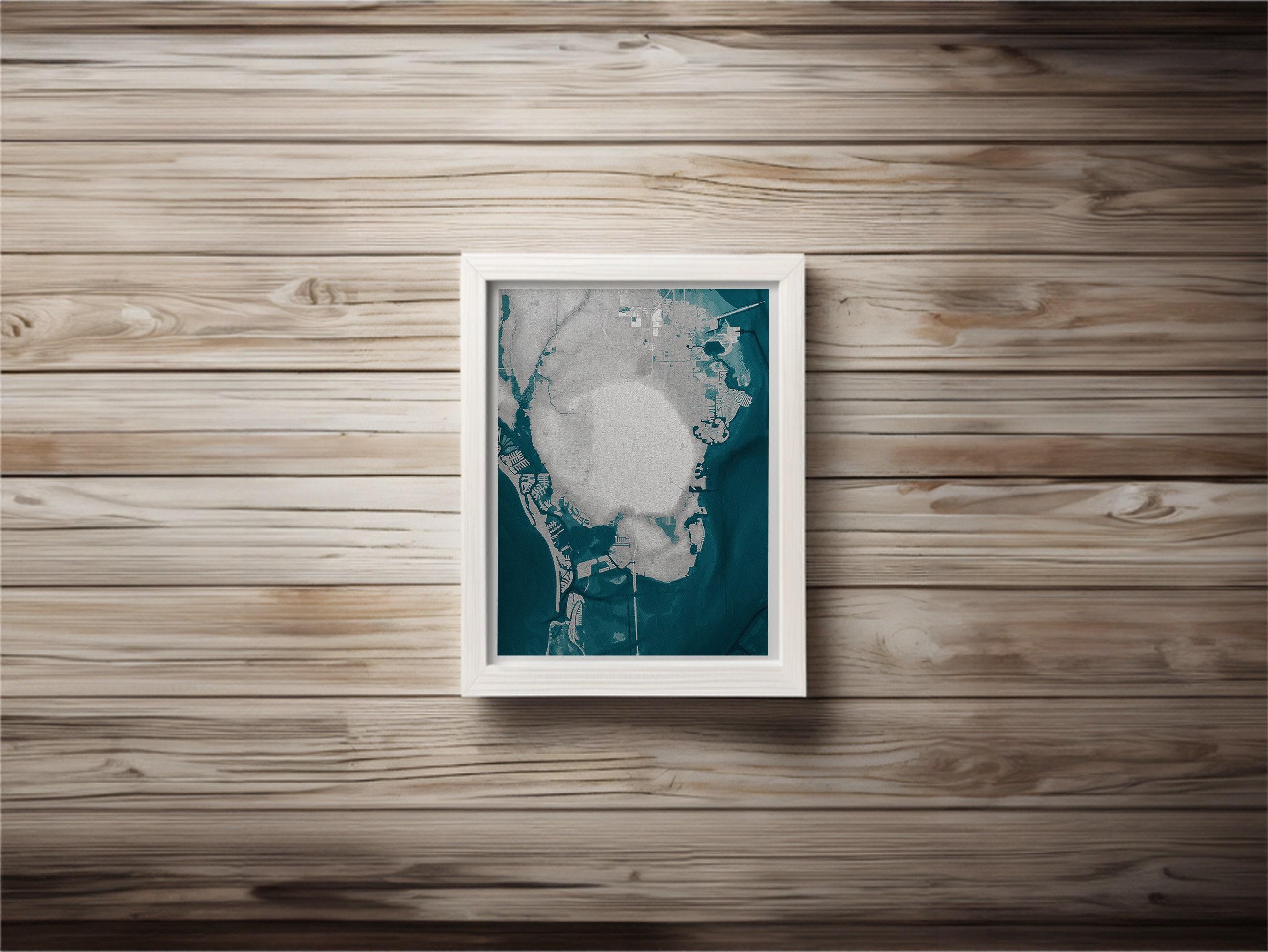 Teacher Retirement Gift St Petersburg Florida Coastal Map Art Print Appreciation End of School Year Educator Farewell Wall Decor