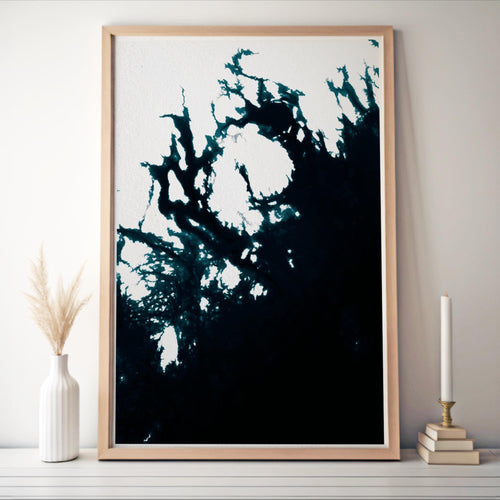 Acadia National Park Maine Map Art Print Coastal Wall Decor Nautical Chart Ocean Depth Beach House Gift Cadillac Mountain Poster - Detail View