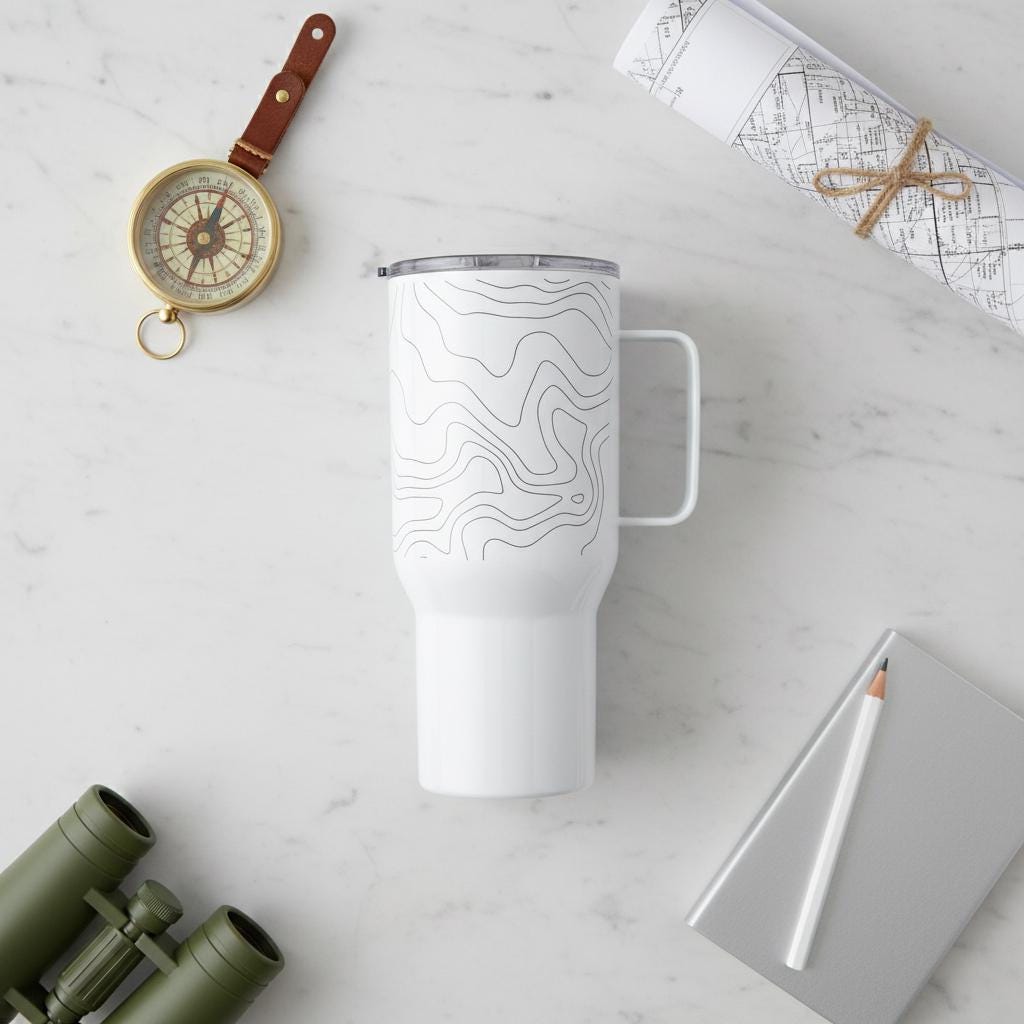 Surveyor Gift Mug Topography Contour Line Art Travel Coffee Mug For Surveyor Civil Engineer Gift Birthday Coworker Anniversary Mug Gift