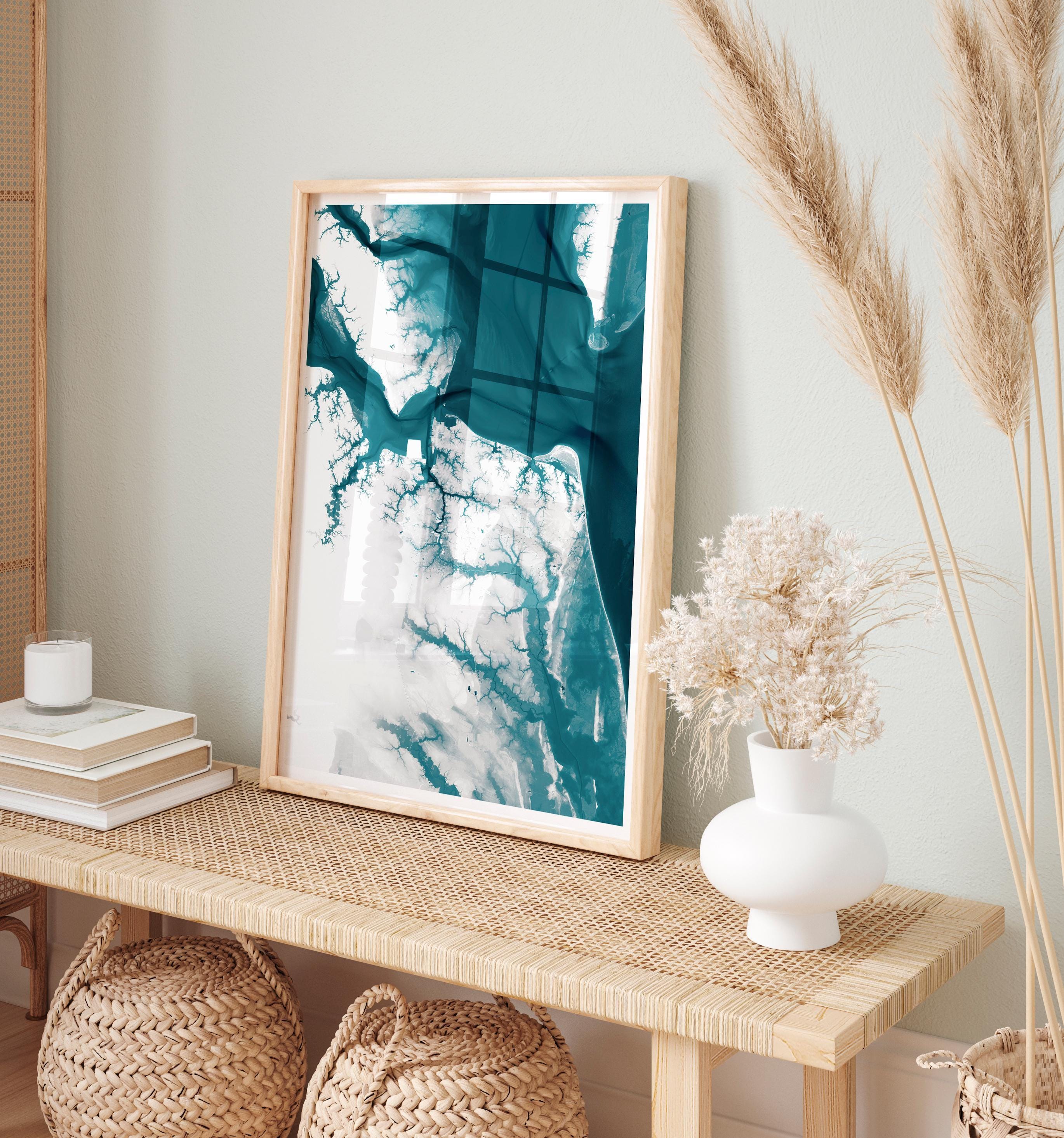 Norfolk Virginia Chesapeake Nautical Seaside Vintage Memento Coastal Decor Ocean Print Retro Style Shore Beach Charm Gift Wall