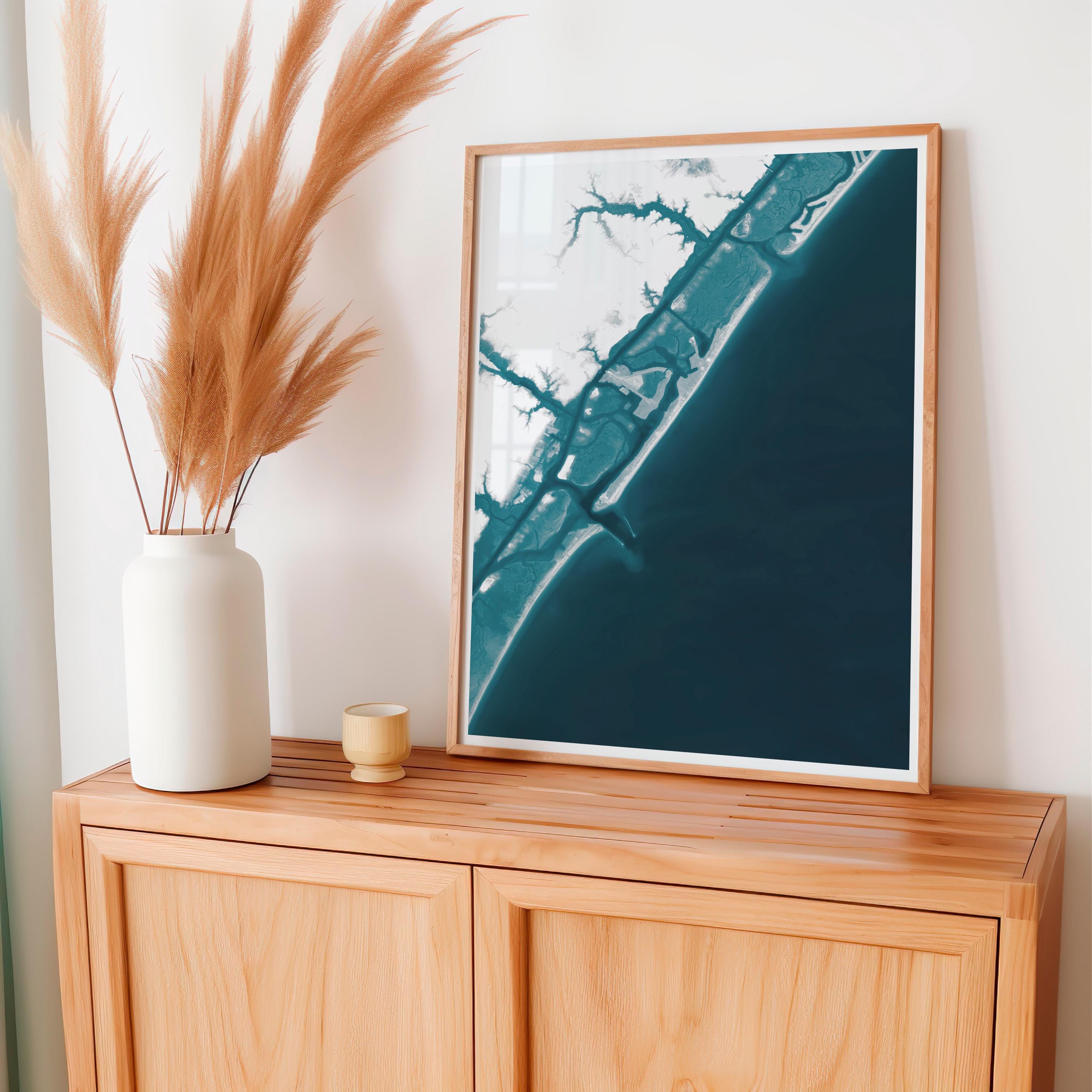 Wrightsville Beach North Carolina Wilmington Vintage Seaside Coastal Costal Decor Retro Shore Token Ocean Charm Print Style Gift