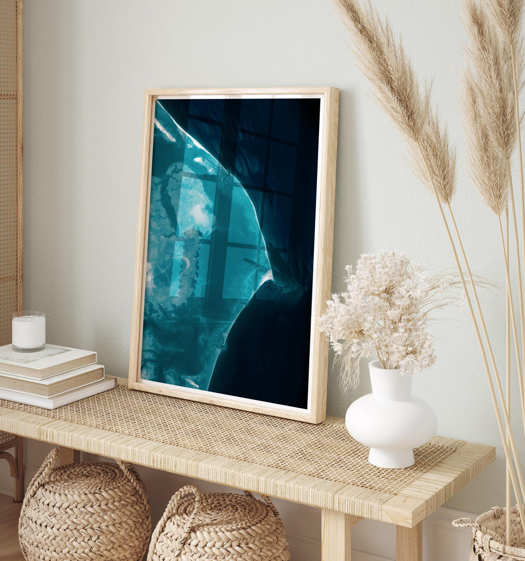 Cape Hatteras Lighthouse North Carolina Bathymetric Map Art Print Outer Banks Coastal Wall Decor Beach House Housewarming Gift Anniversary