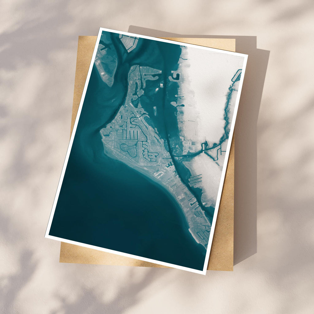 Siesta Key Florida Map Art Print Sarasota Gulf Coast Wall Decor Housewarming Gift Beach House Living Room Coastal Ocean Nautical Tropical