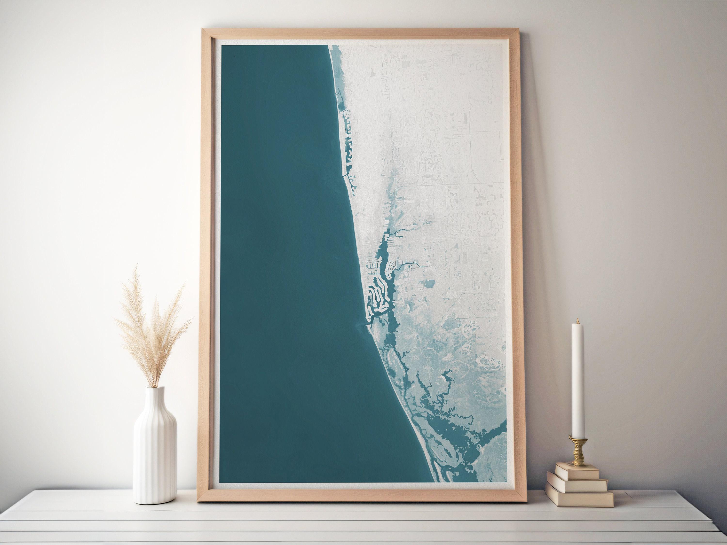 Teacher Retirement Gift Naples Florida Coastal Map Print Teacher Appreciation End of School Year Gift