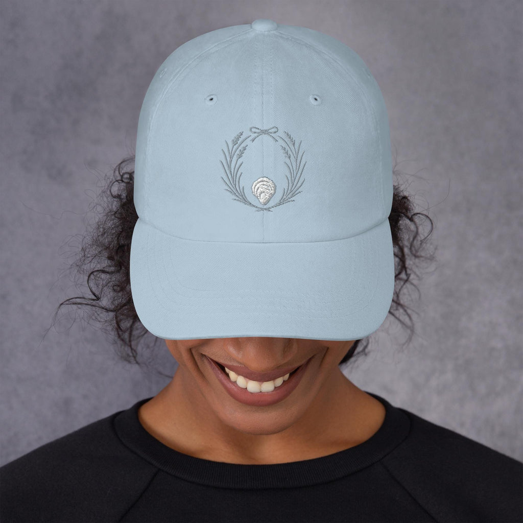 Oyster Shell Embroidered Hat Chesapeake Bay Coastal Beach Cap Eastern Shore Gift for Women Nautical Summer Baseball Dad Hat Bow Design
