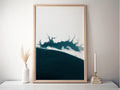Choctawhatchee Bay Water Outer Banks North Carolina Coastal Map Art Print Housewarming Gift Anniversary Present Framed Coastal Map Print