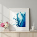 Chesapeake Bay Watercolor Map Print Nautical Wall Art Housewarming Gift Beach House Decor Ocean Depth Chart Anniversary Gift for Her