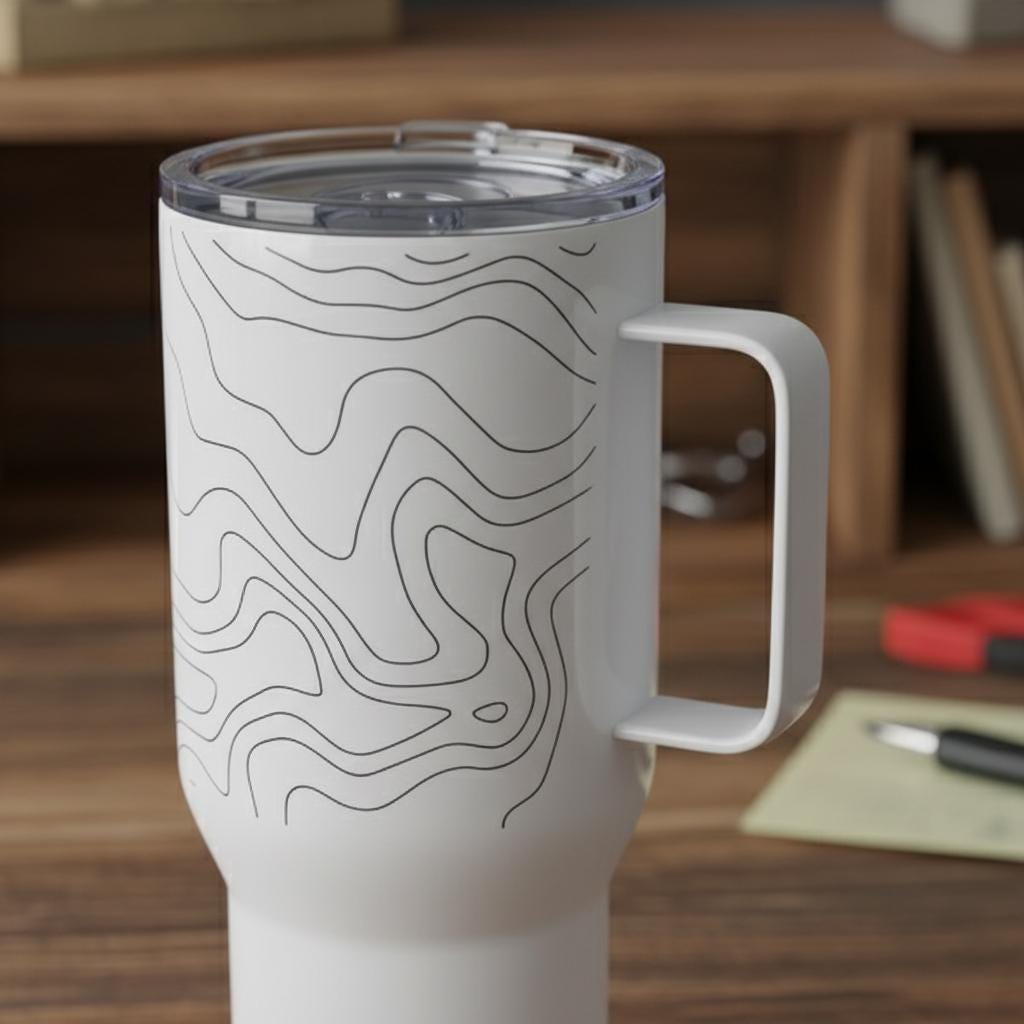 Surveyor Gift Mug Topography Contour Line Art Travel Coffee Mug For Surveyor Civil Engineer Gift Birthday Coworker Anniversary Mug Gift