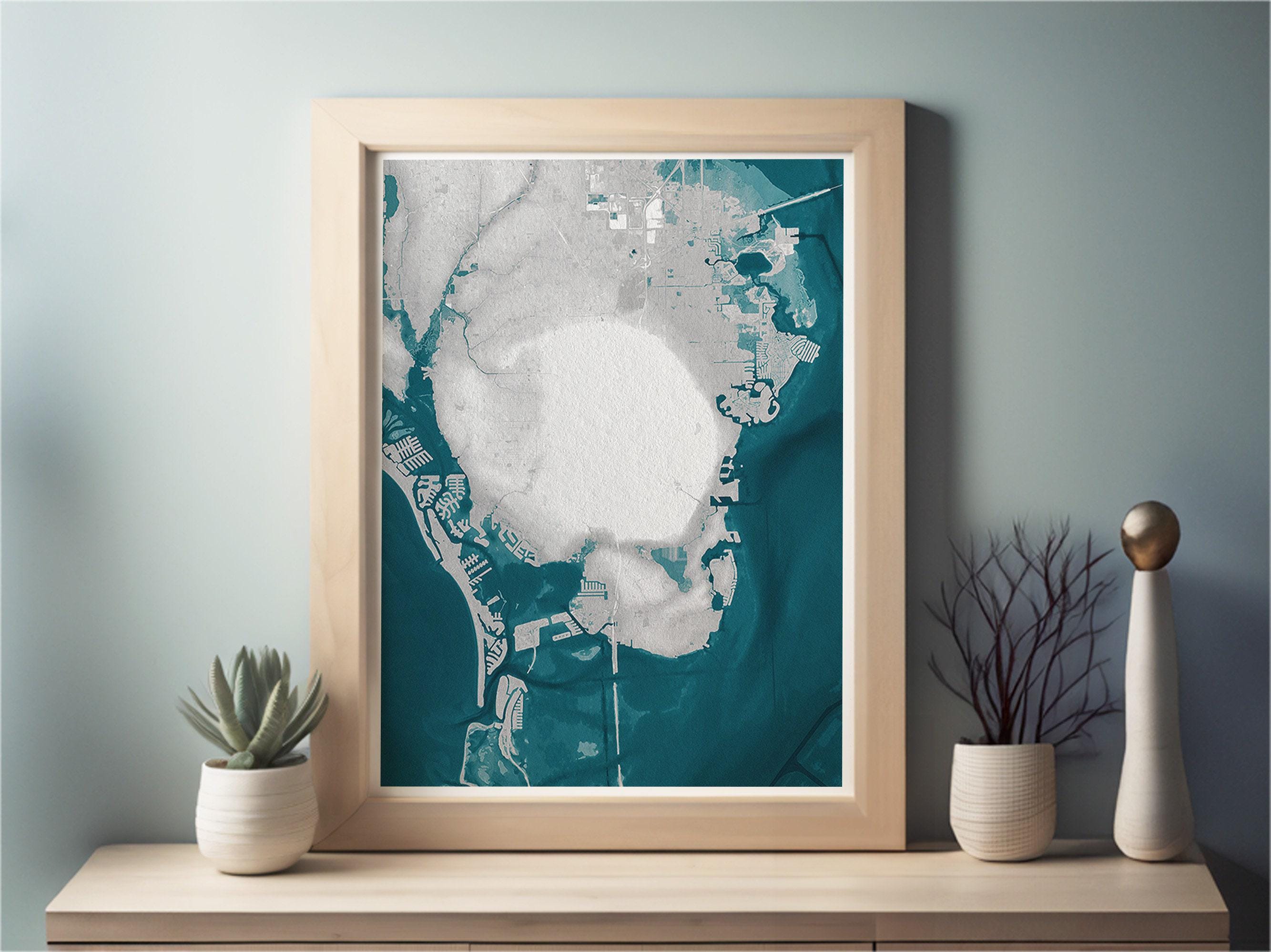 Teacher Retirement Gift St Petersburg Florida Coastal Map Art Print Appreciation End of School Year Educator Farewell Wall Decor