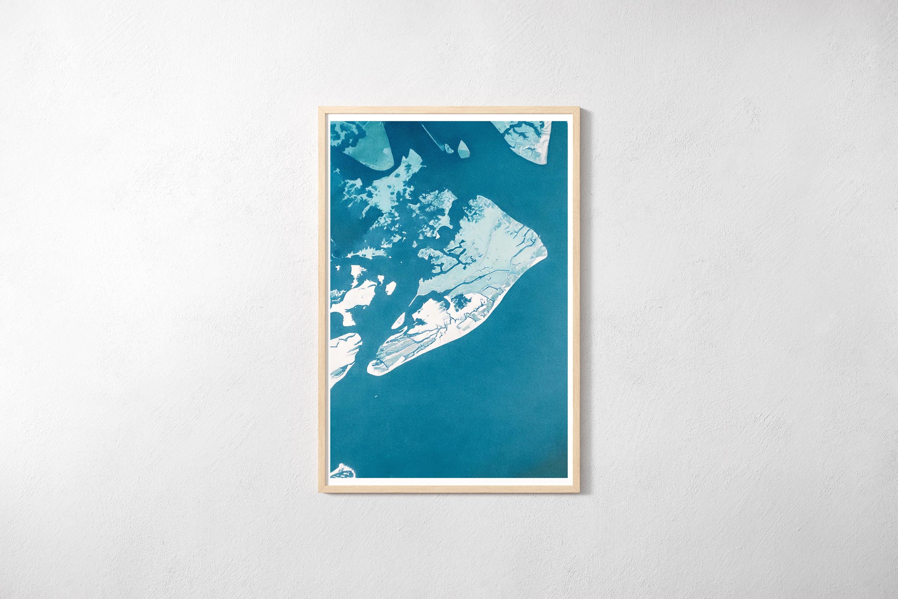 Hilton Head Map Art Print South Carolina Lowcountry Coastal Wall Decor Watercolor Nautical Beach House Gift Housewarming Ocean Map Poster