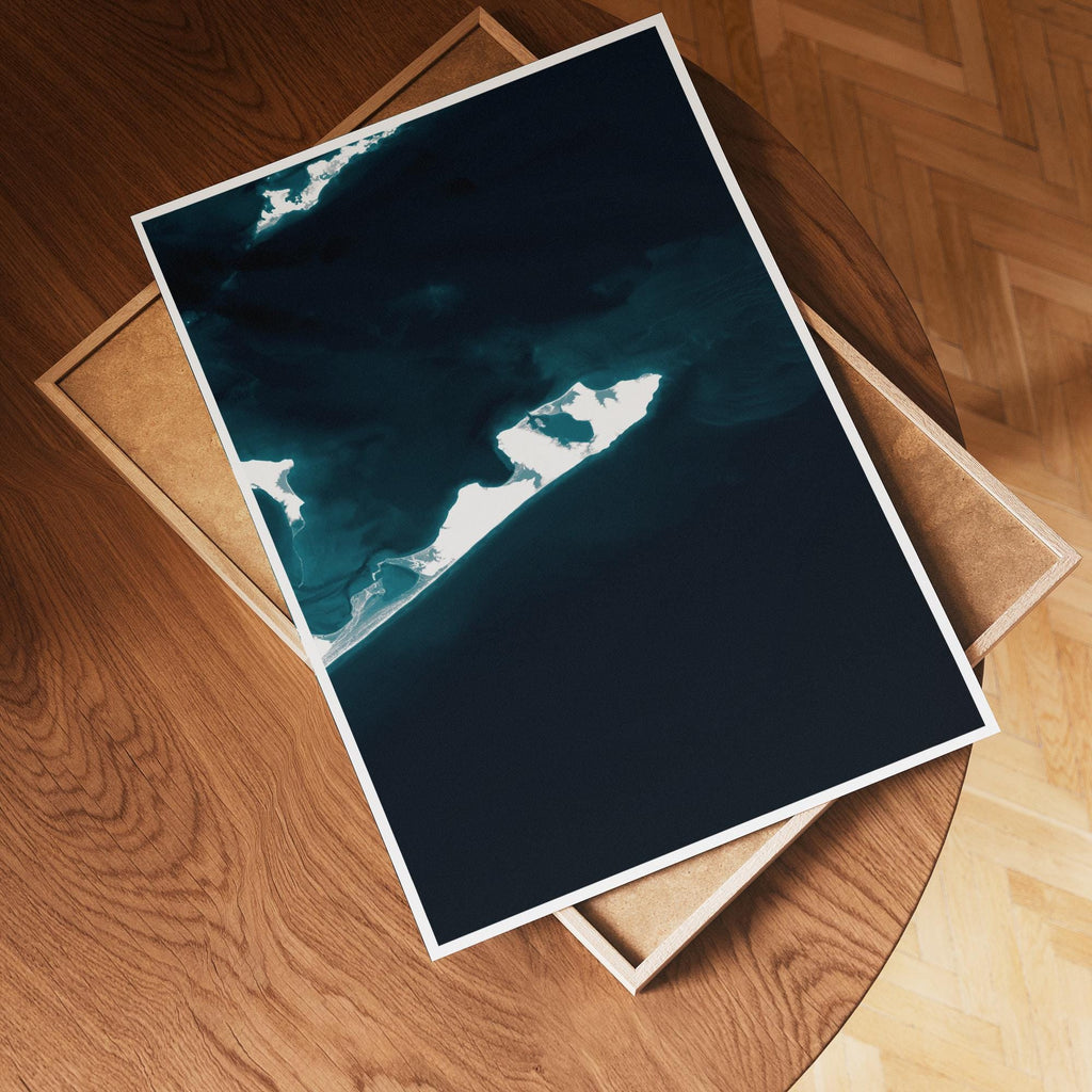 Montauk New York Bathymetric Ocean Map Art Print Housewarming Gift Anniversary Present Nautical Seafloor Wall Decor Beach House Poster