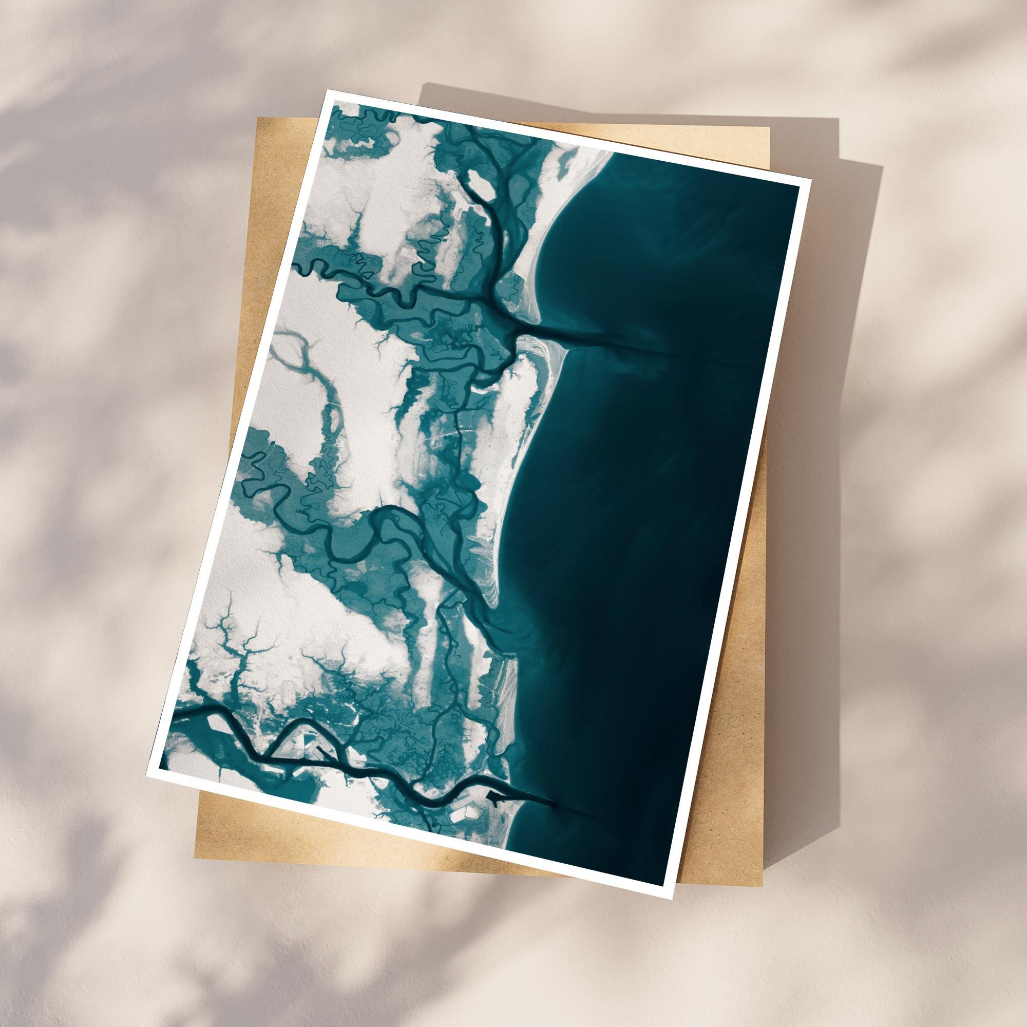 Amelia Island Florida Housewarming Anniversary Waterfront Nautical Coastal Framed Print Depth Beach Decor Ocean House Wall Home