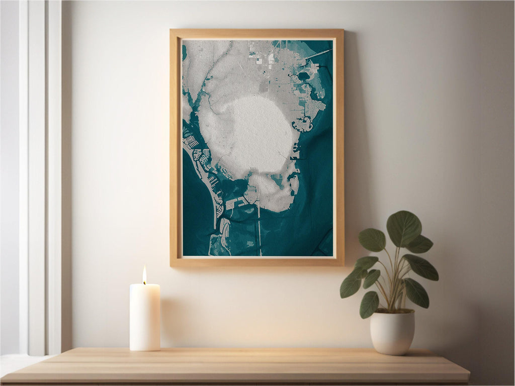 Teacher Retirement Gift St Petersburg Florida Coastal Map Art Print Appreciation End of School Year Educator Farewell Wall Decor
