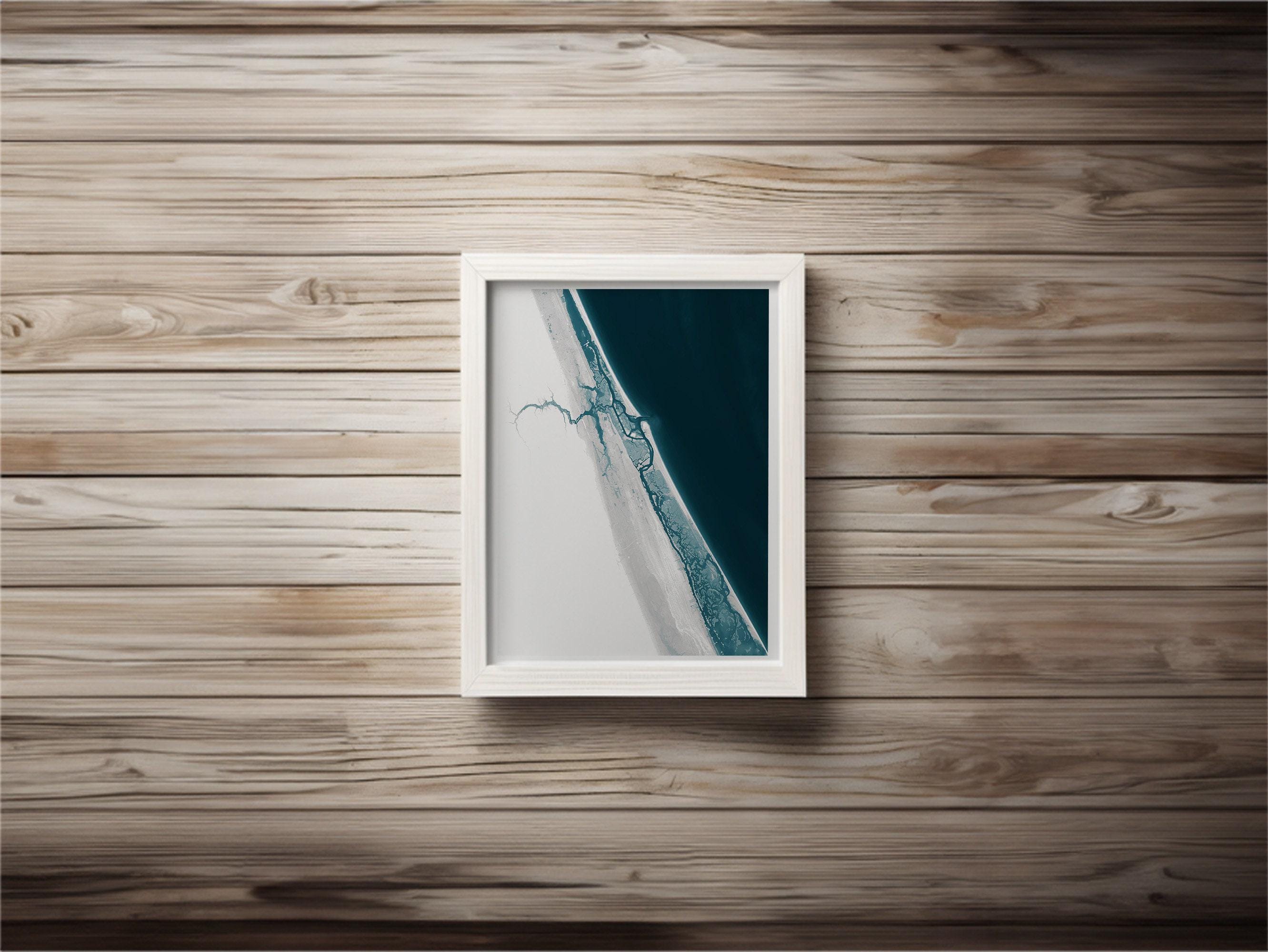 New Smyrna Beach Florida Homeowner Husband Coastal Decor Print Gift Wife Wall For Map Art Nautical Ocean Depth Chart House Lover