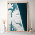 Rehoboth Beach Delaware Bathymetric Map Art Print Boardwalk Cape Henlopen Coastal Wall Decor Housewarming Gift Anniversary Beach House