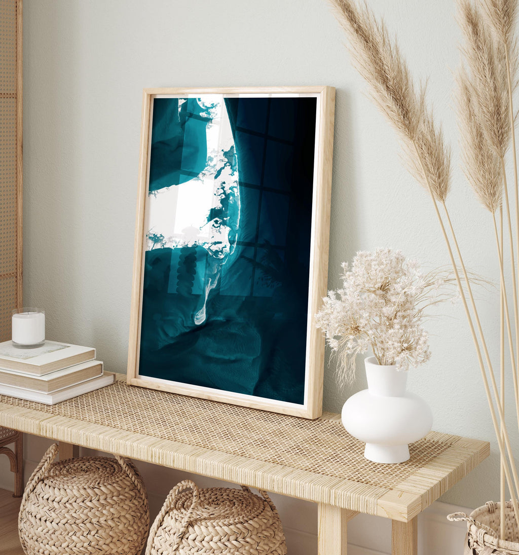 Chatham Nantucket Sound Massachusetts Bathymetric Map Art Print Cape Cod Nautical Wall Decor Beach House Gift Coastal Ocean Depth Poster