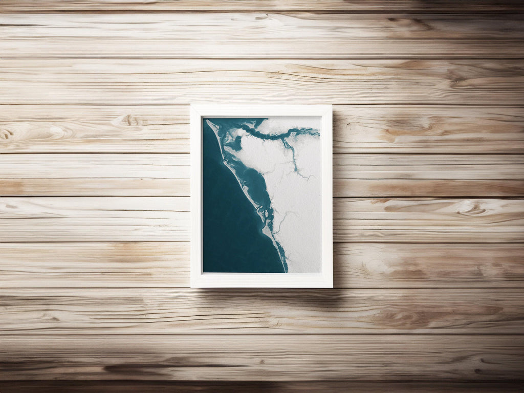 Sarasota Florida Gulf Coast Map Art Print Nautical Wall Decor Beach House Gift Housewarming Anniversary Present for New Home Couple