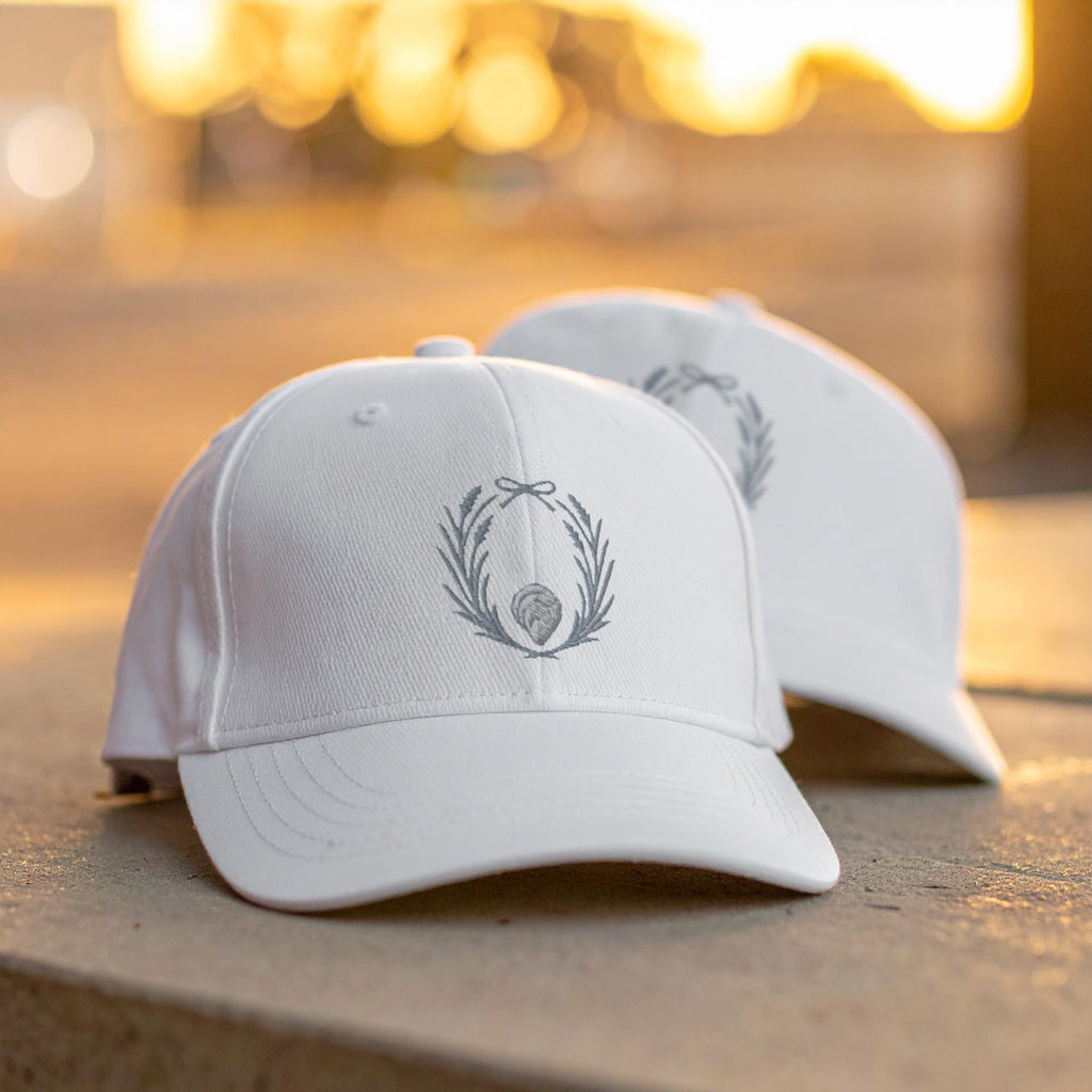 Oyster Shell Embroidered Hat Chesapeake Bay Coastal Beach Cap Eastern Shore Gift for Women Nautical Summer Baseball Dad Hat Bow Design